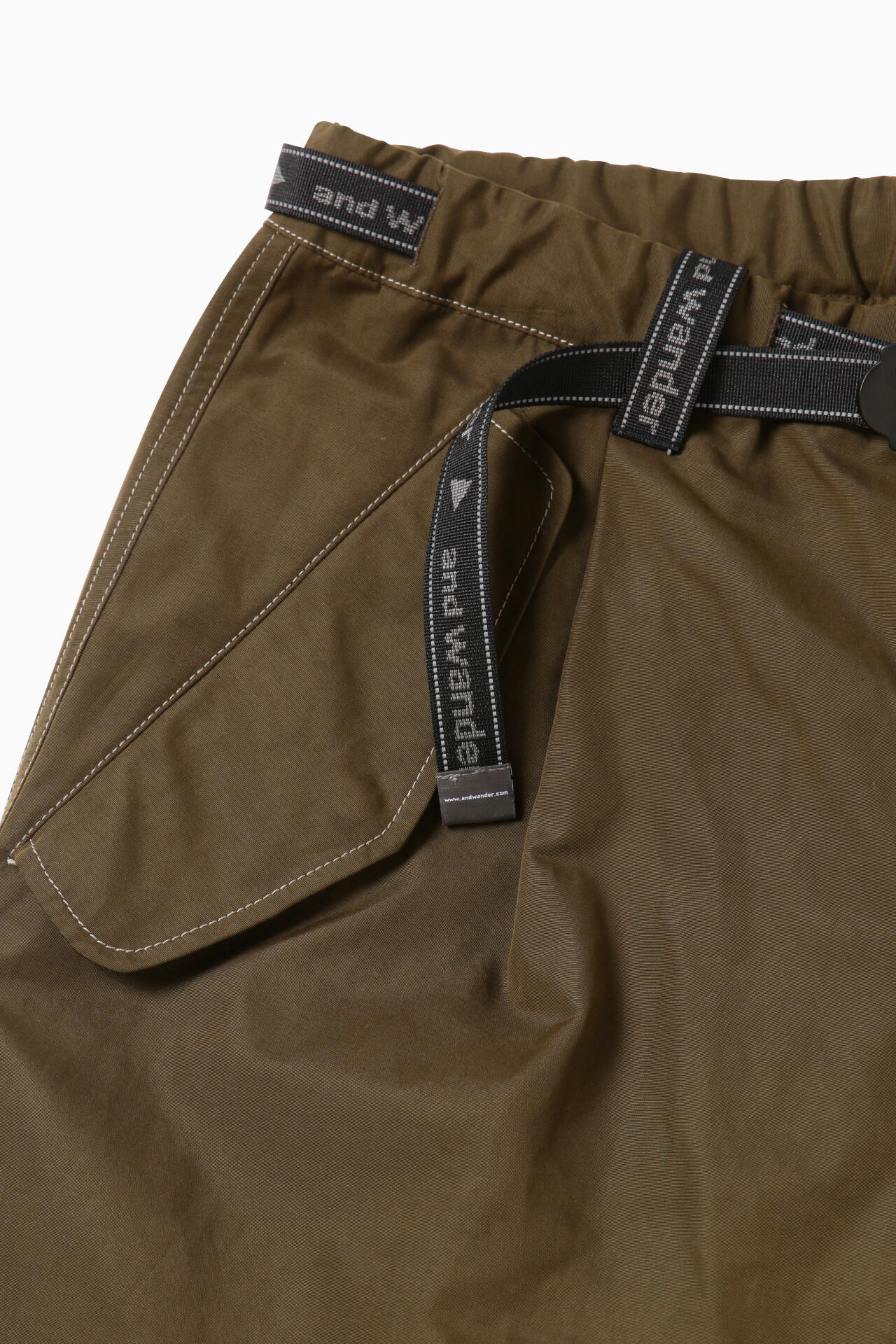 high count cloth side zip hem pants | and wander（アンドワンダー