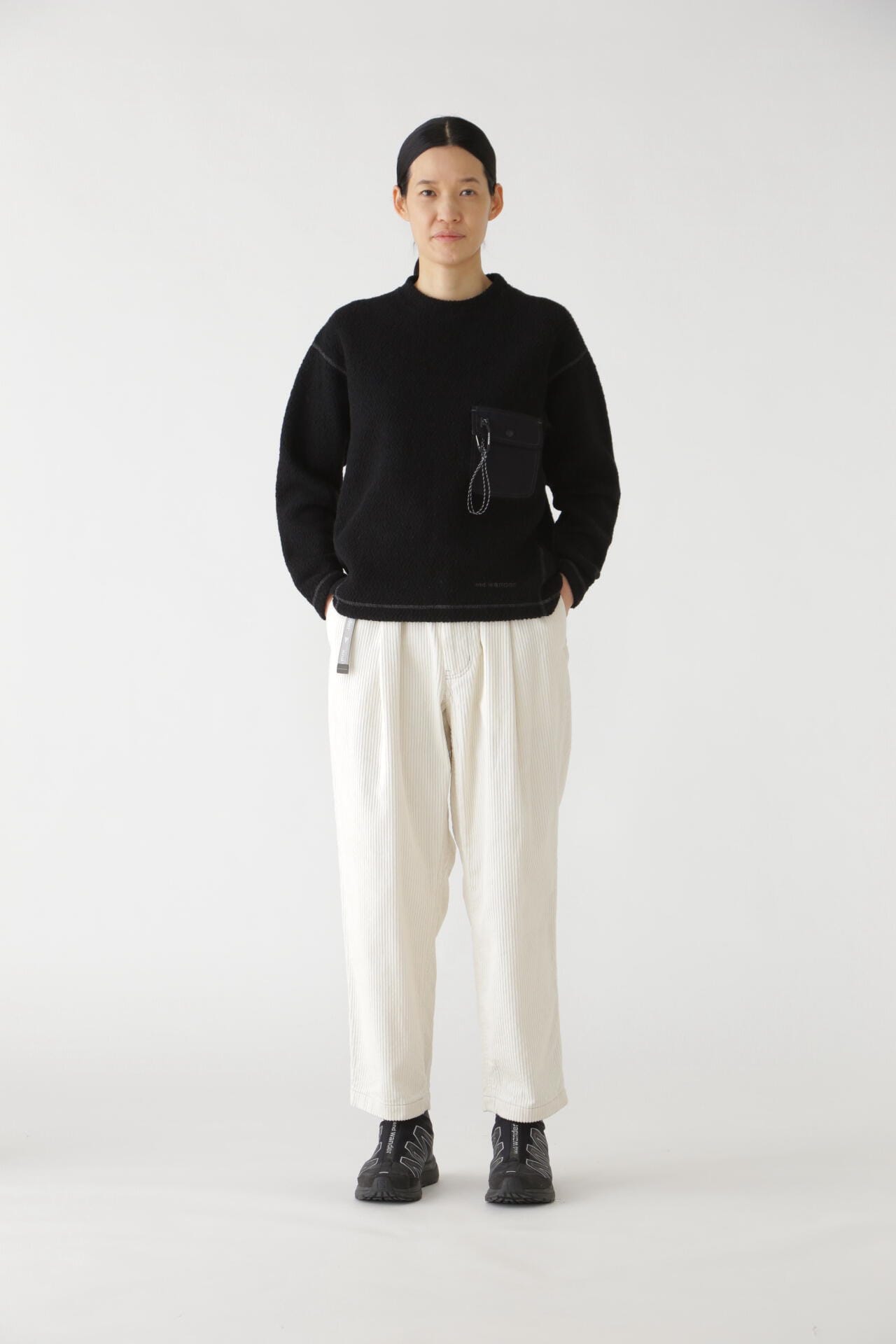 らやかたアンドワンダーre wool JQ crew neck ワンピース and wander re wool JQ crew neck – unexpected store
