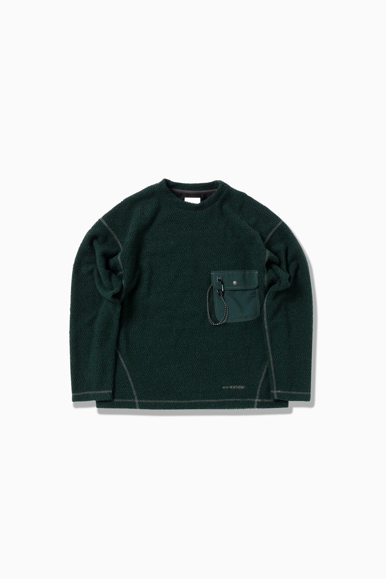 らやかたアンドワンダーre wool JQ crew neck ワンピース アンドワンダー re wool JQ crew neck ワンピース and wander