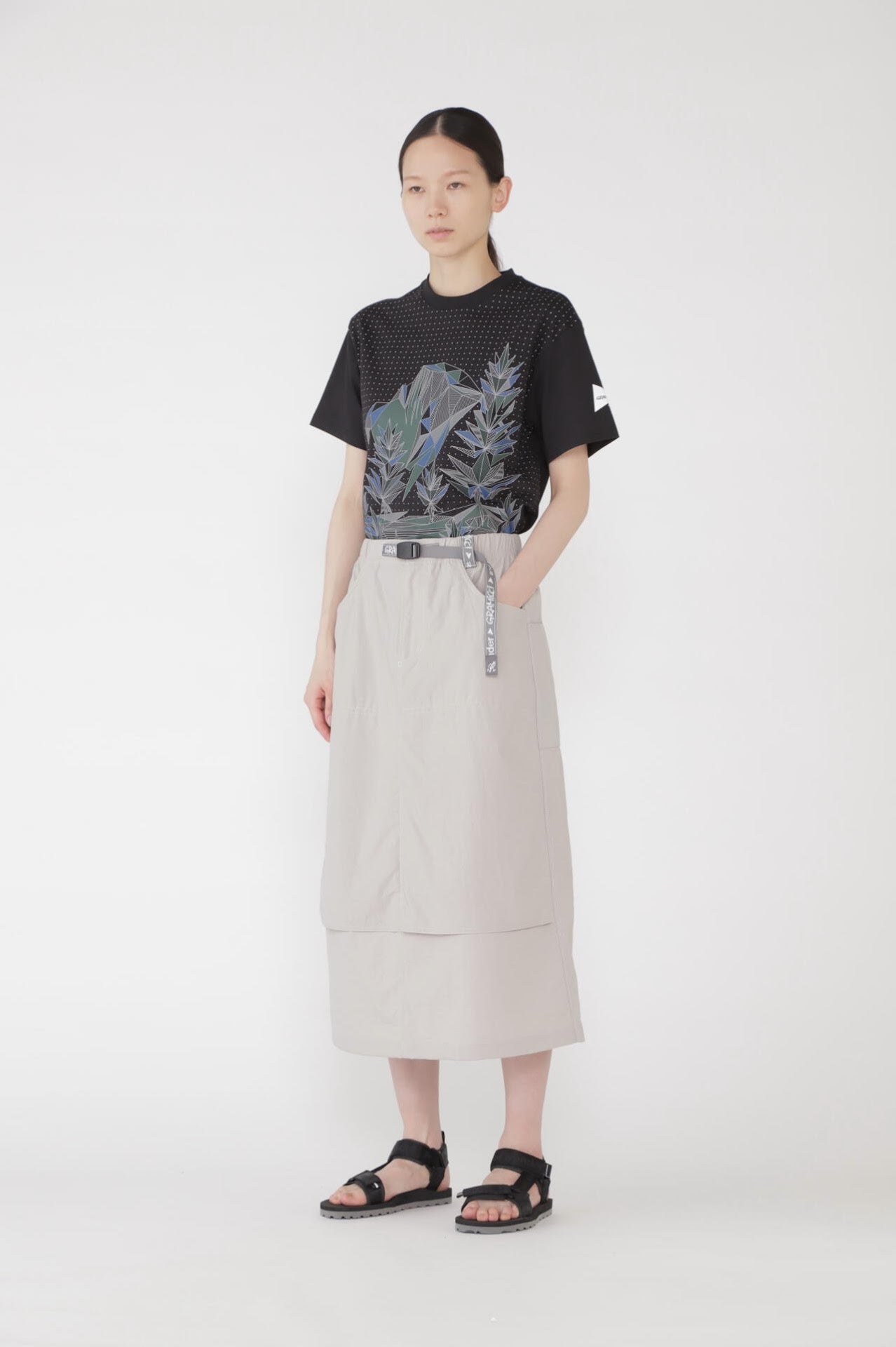 GRAMICCI × and wander nylon double knee skirt | and wander（アンド