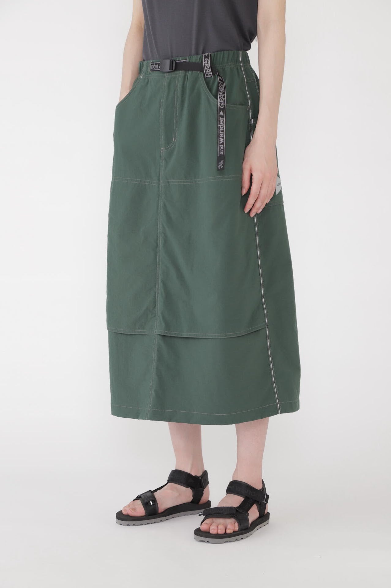 GRAMICCI × and wander nylon double knee skirt | and wander（アンド
