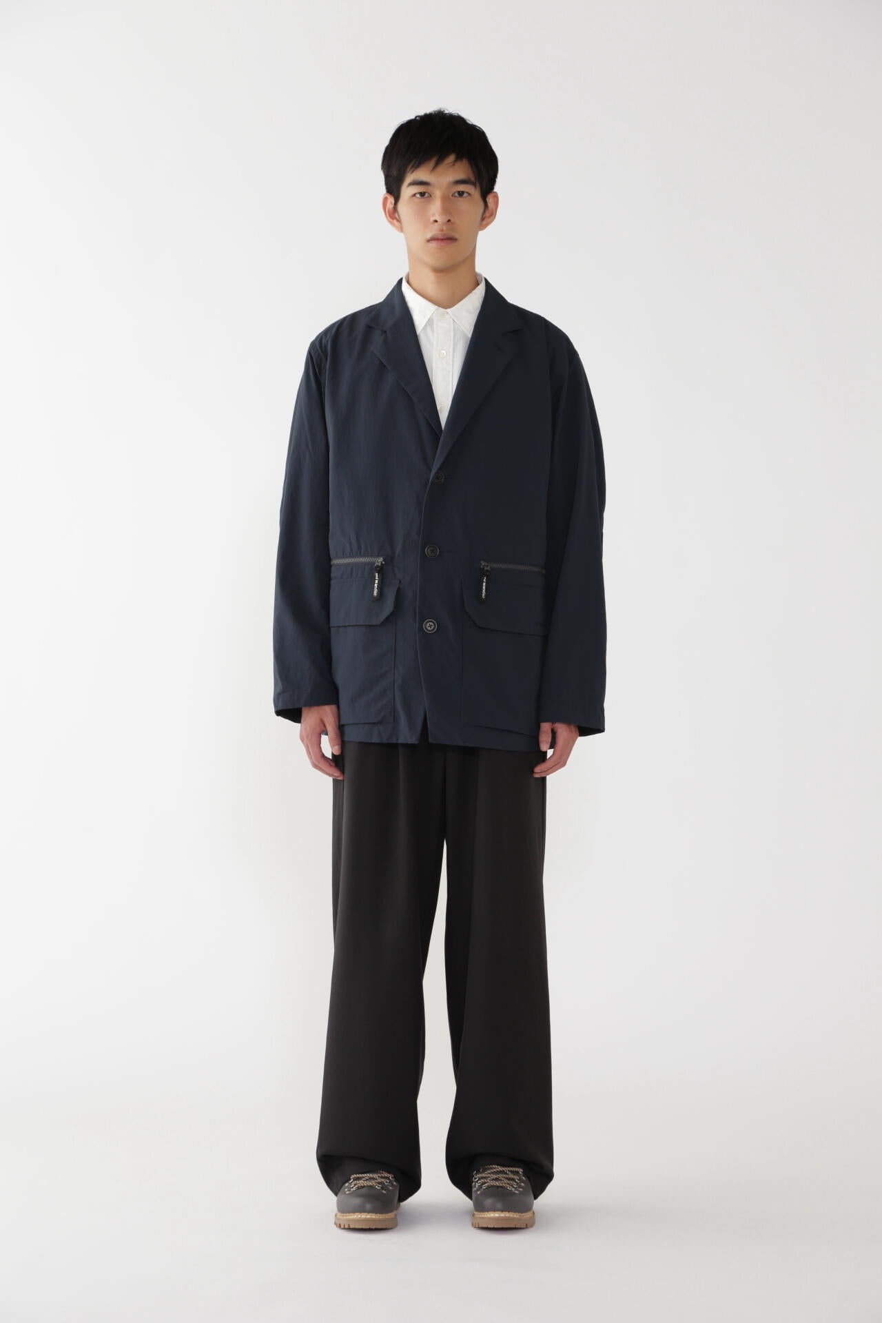 PE melange twill pants | and wander（アンドワンダー