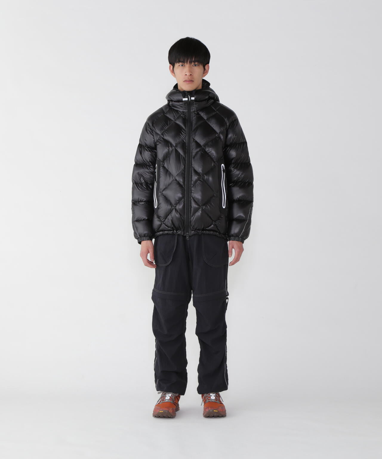 diamond stitch down hoodie 2 | and wander（アンドワンダー