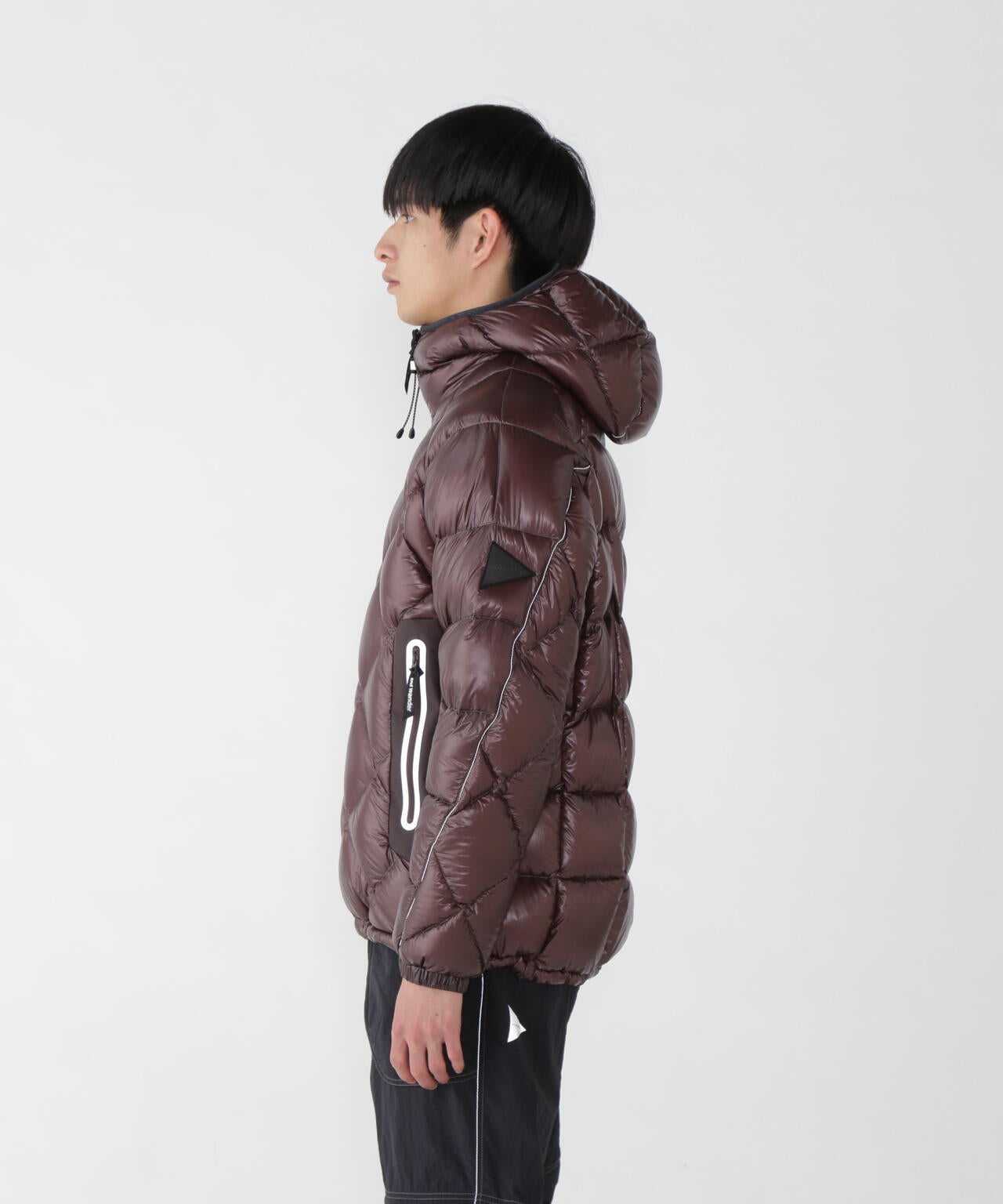 diamond stitch down hoodie 2 | and wander（アンドワンダー