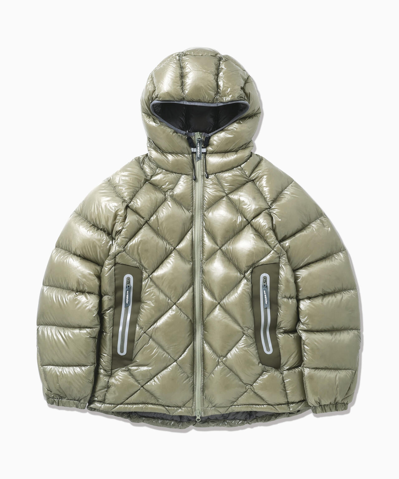 diamond stitch down hoodie 2 | and wander（アンドワンダー