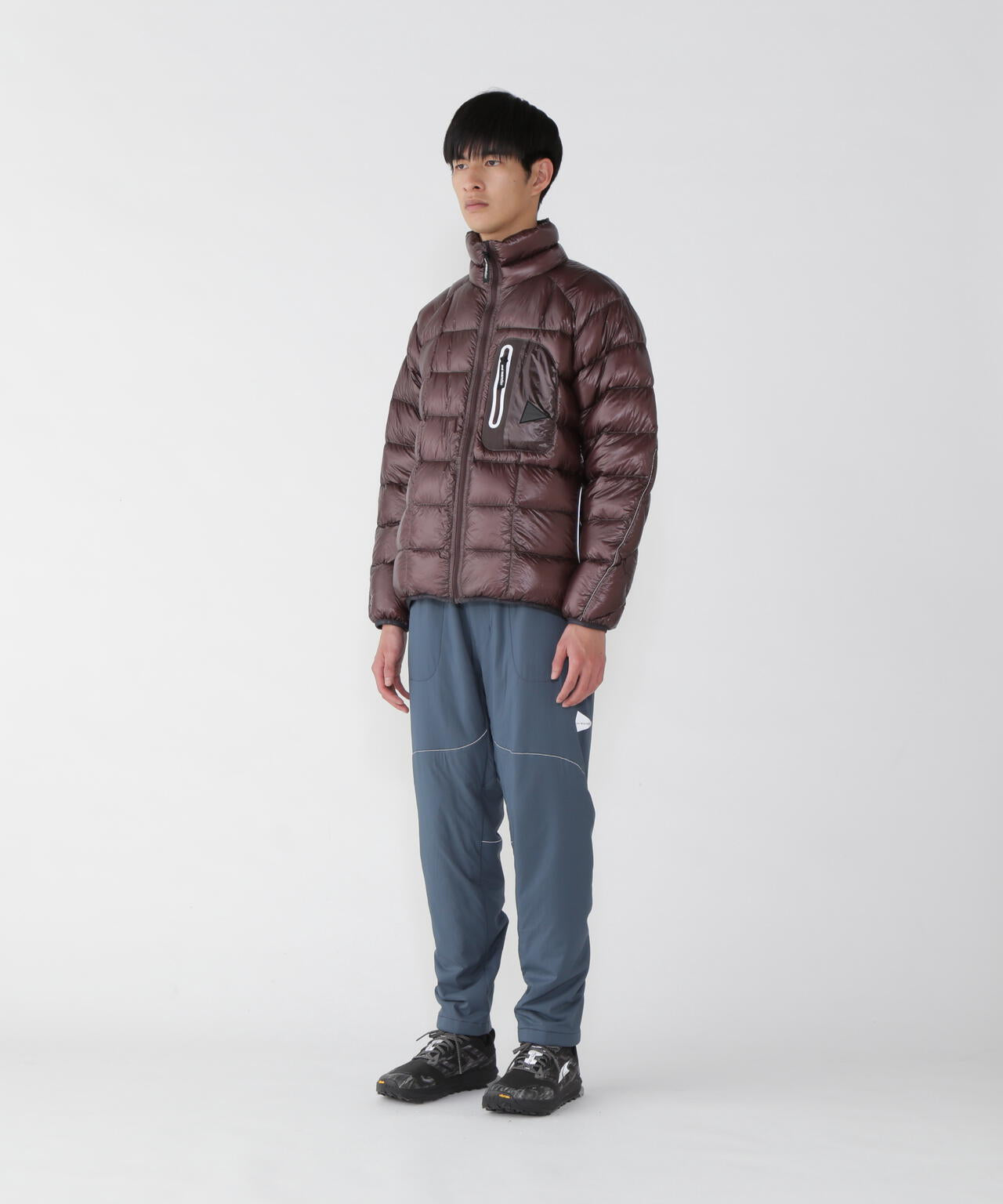 diamond stitch down jacket 2 | and wander（アンドワンダー
