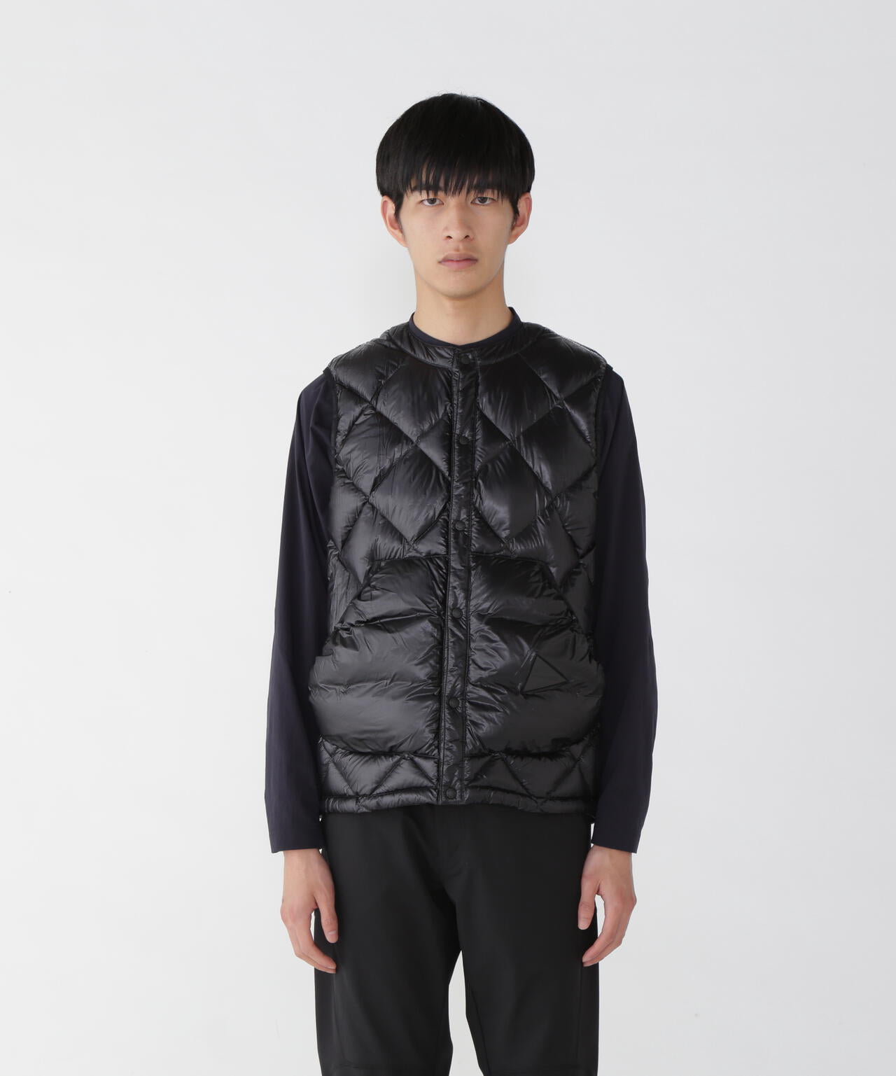 diamond stitch down vest 2 | and wander（アンドワンダー） ｜【公式