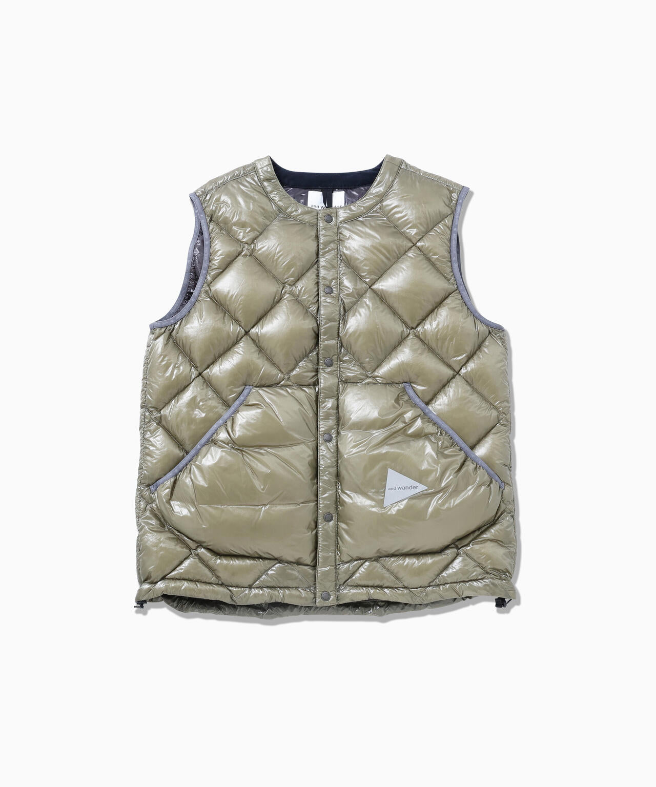 週末値下 and wander Diamond Stitch Down Vest and wander（アンドワンダー） ダウンベスト ベスト diamond stitch