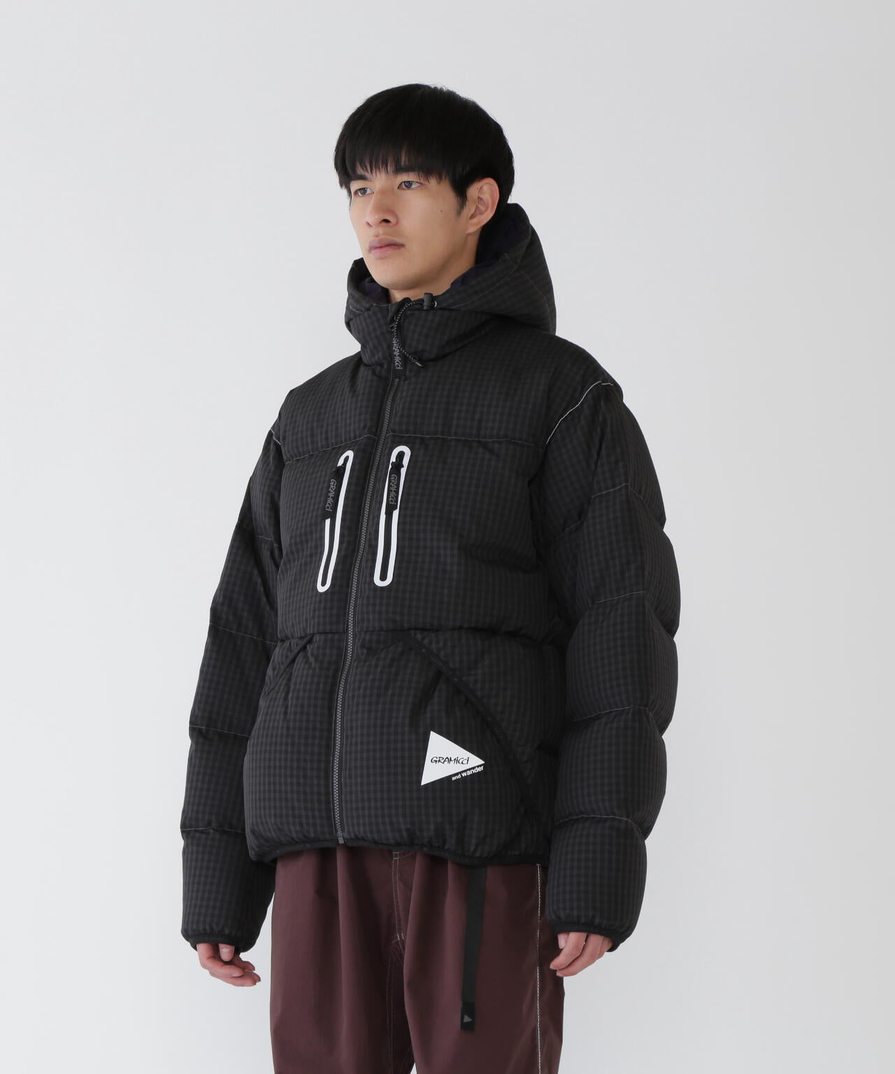 GRAMICCI × and wander wool check down jacket | and wander（アンド