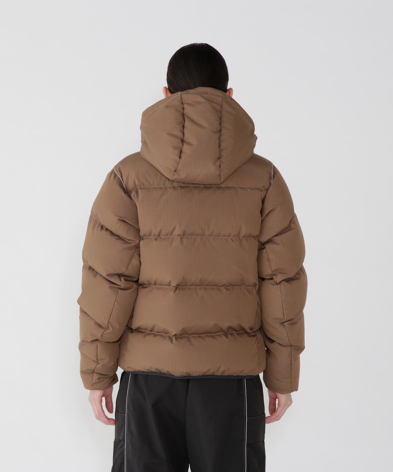 GRAMICCI × and wander wool check down jacket