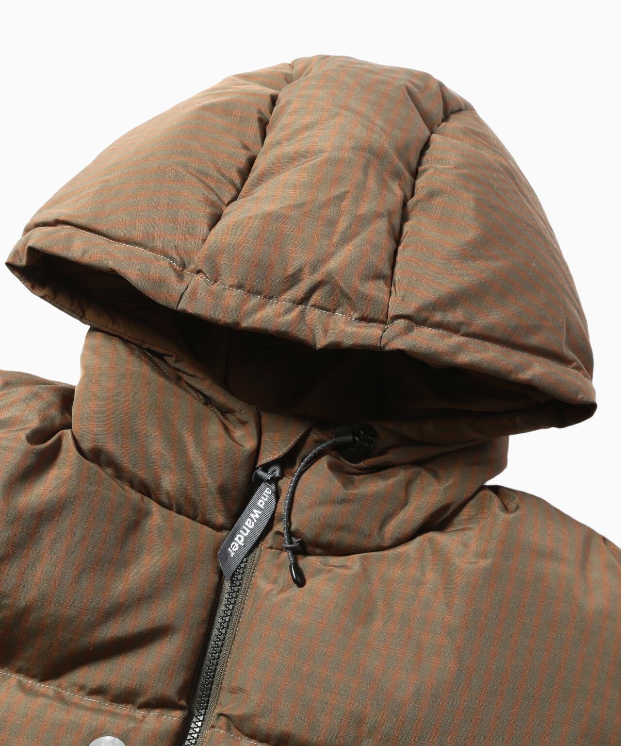 GRAMICCI × and wander wool check down jacket