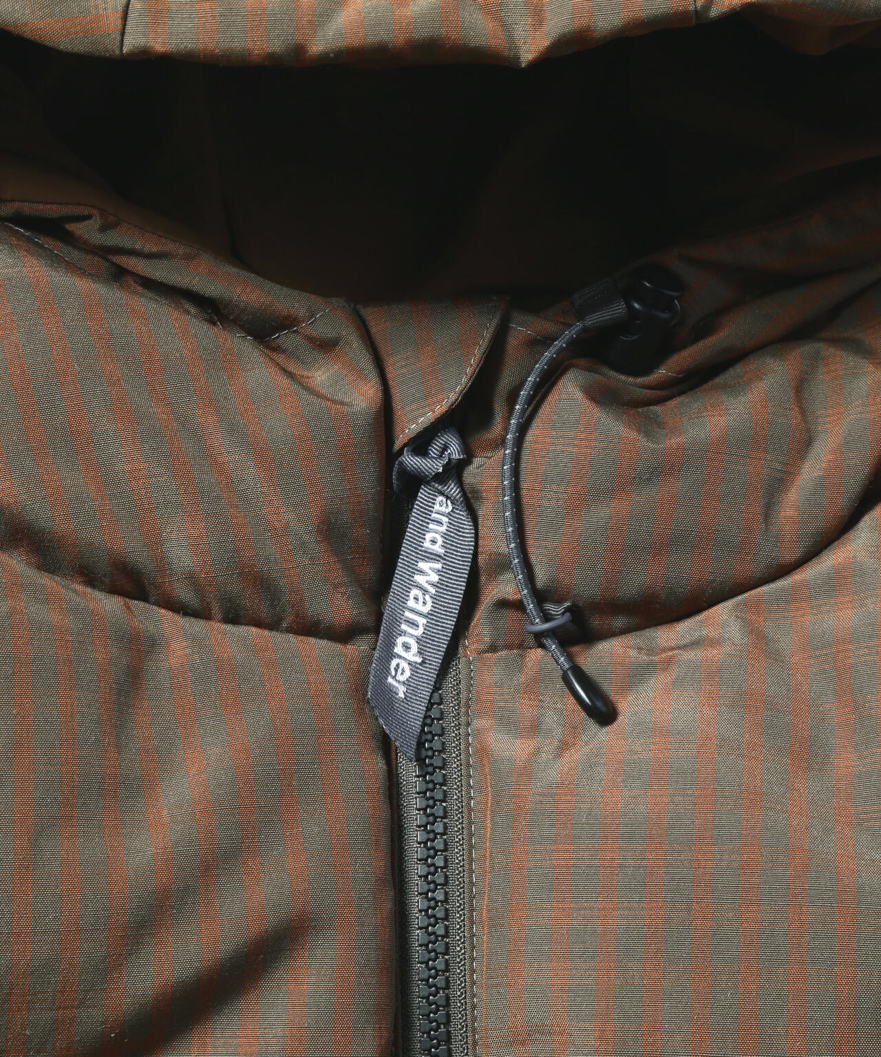 GRAMICCI × and wander wool check down jacket