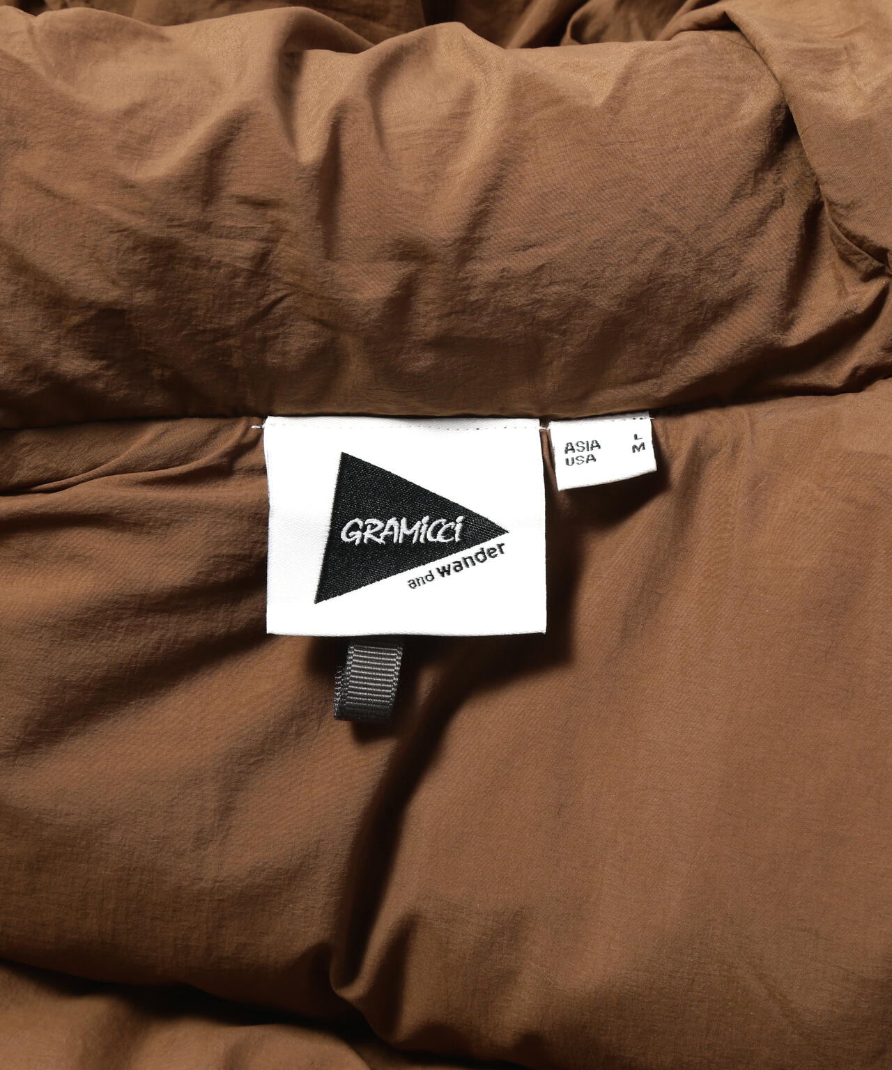 GRAMICCI × and wander wool check down jacket