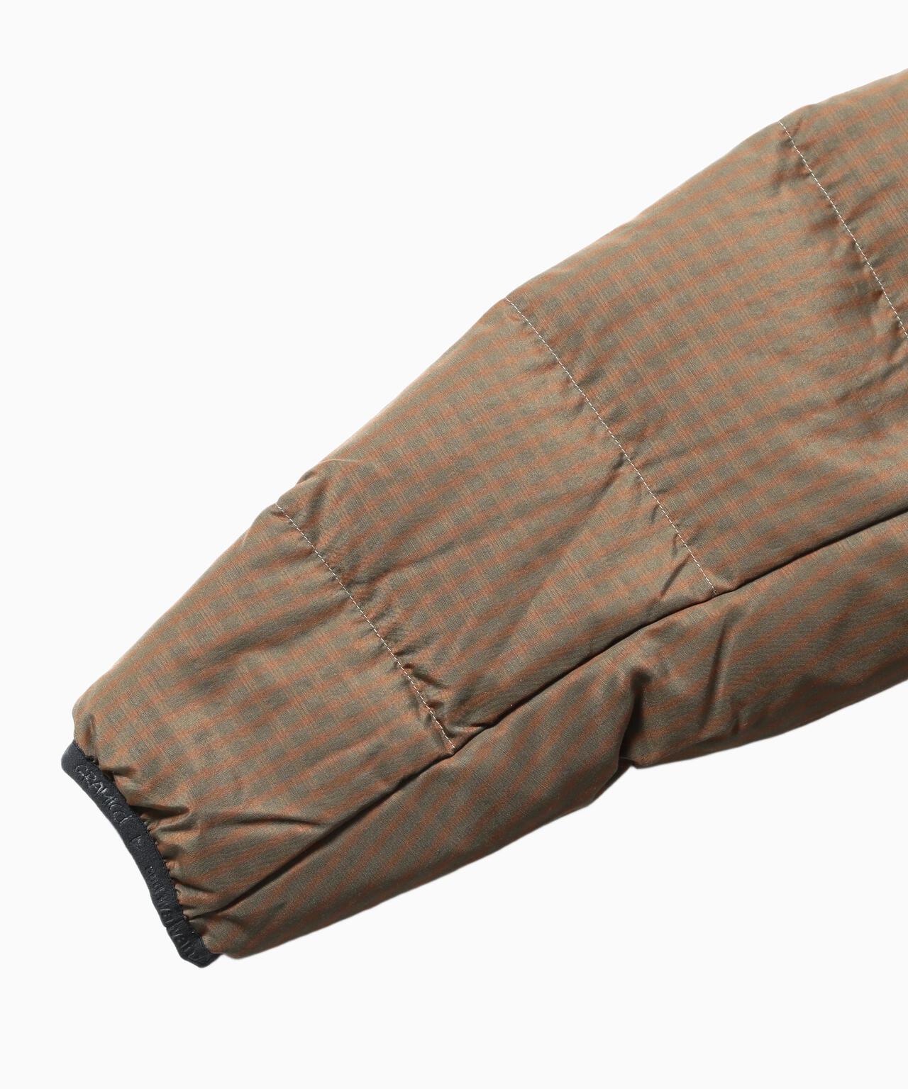 GRAMICCI × and wander wool check down jacket