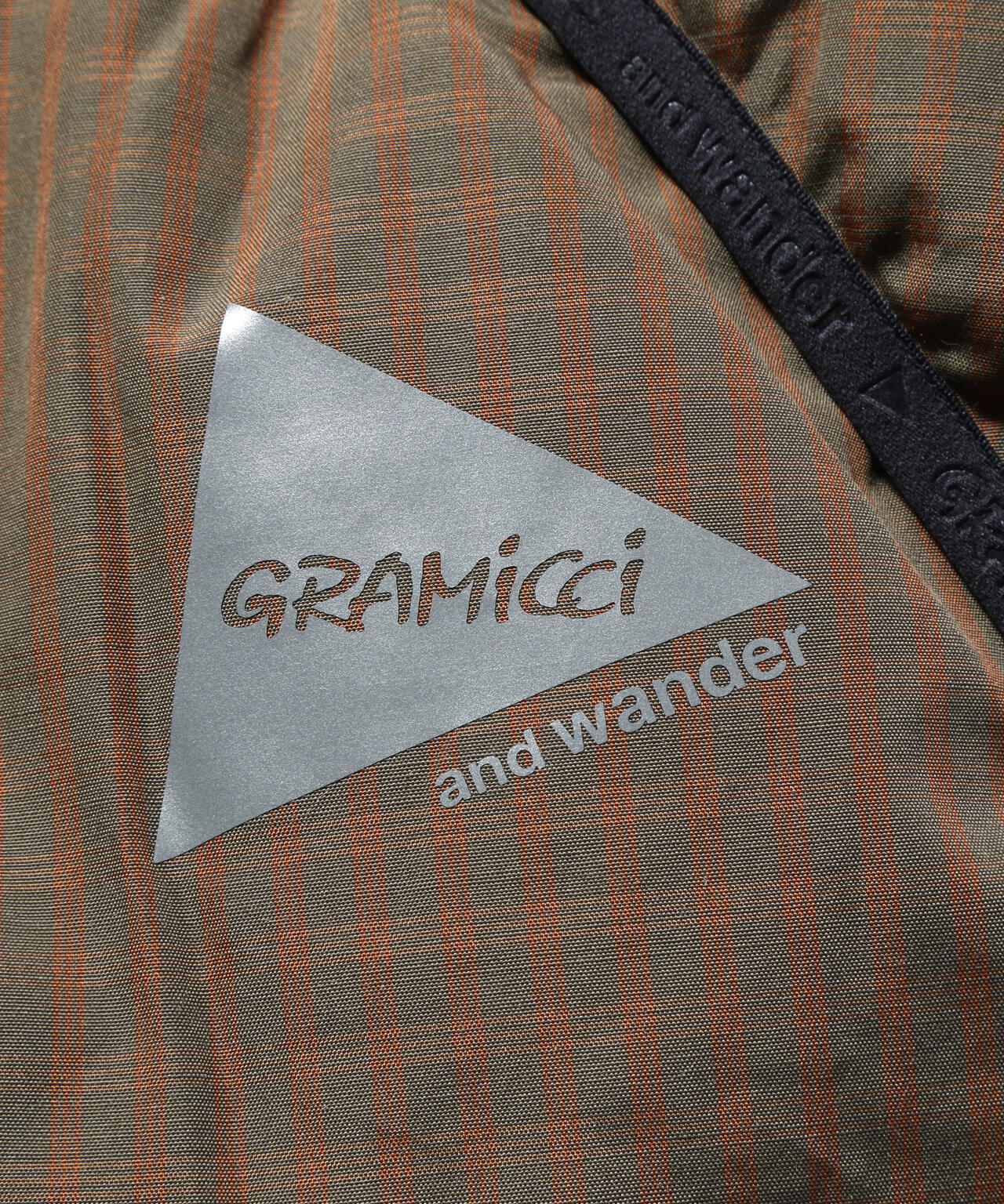 GRAMICCI × and wander wool check down jacket