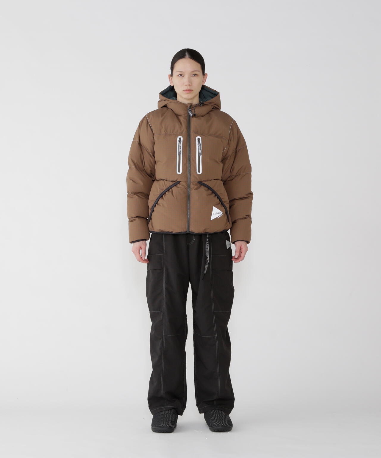 GRAMICCI × and wander wool check down jacket | and wander（アンド