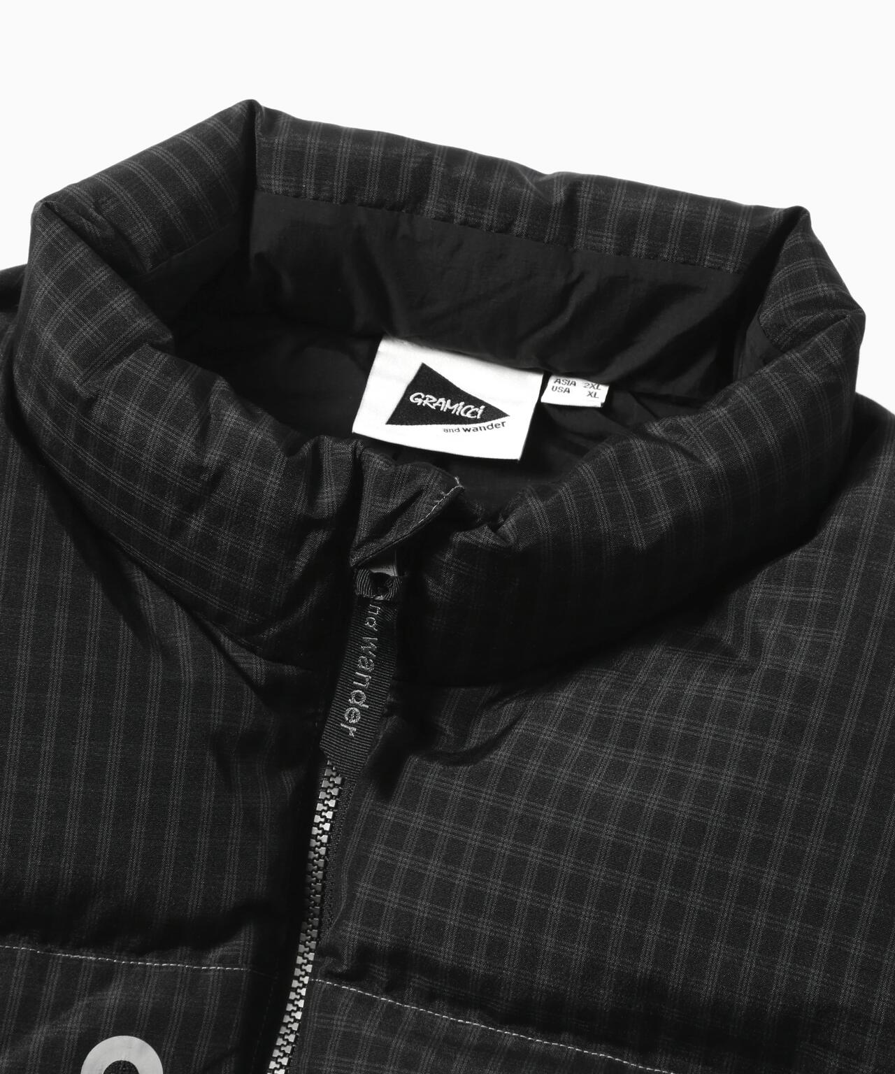 GRAMICCI × and wander wool check down vest | and wander（アンド