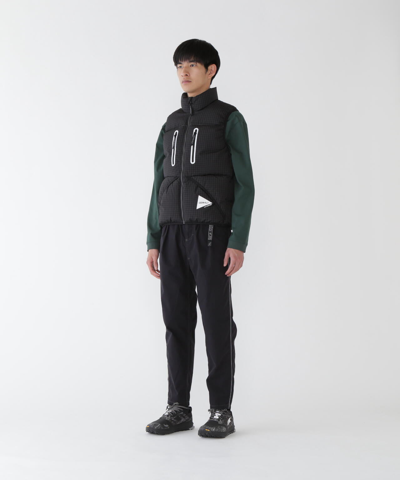 GRAMICCI × and wander wool check down vest | and wander（アンド