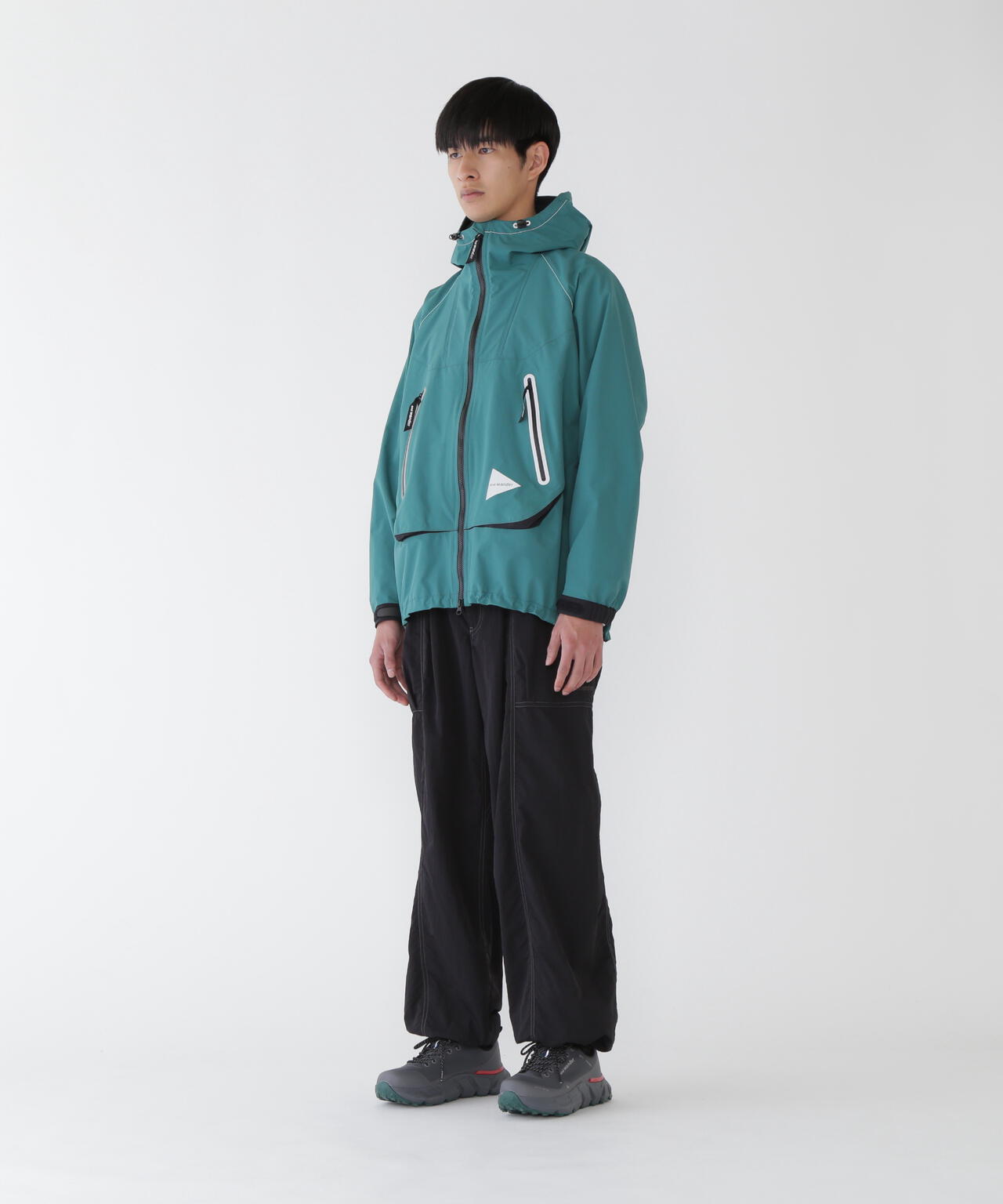 loose fitting rain jacket | and wander（アンドワンダー） ｜【公式