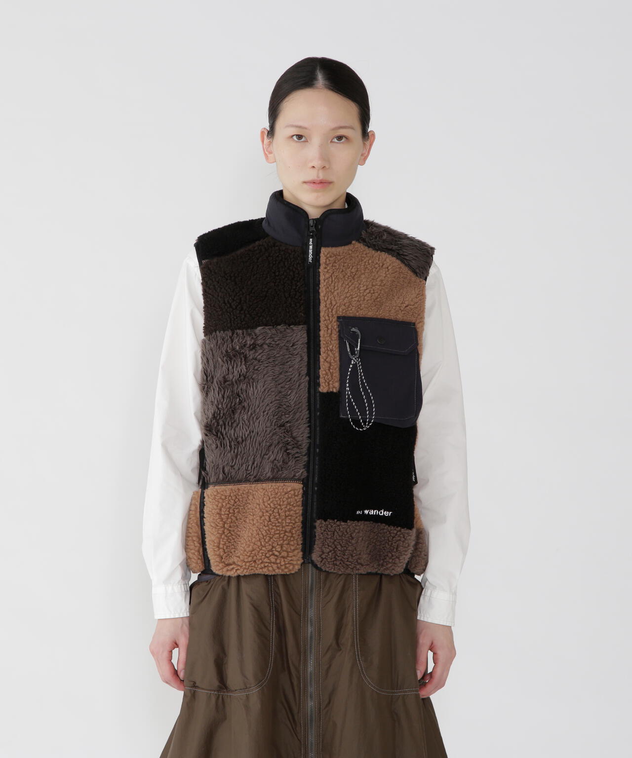Mix boa vest