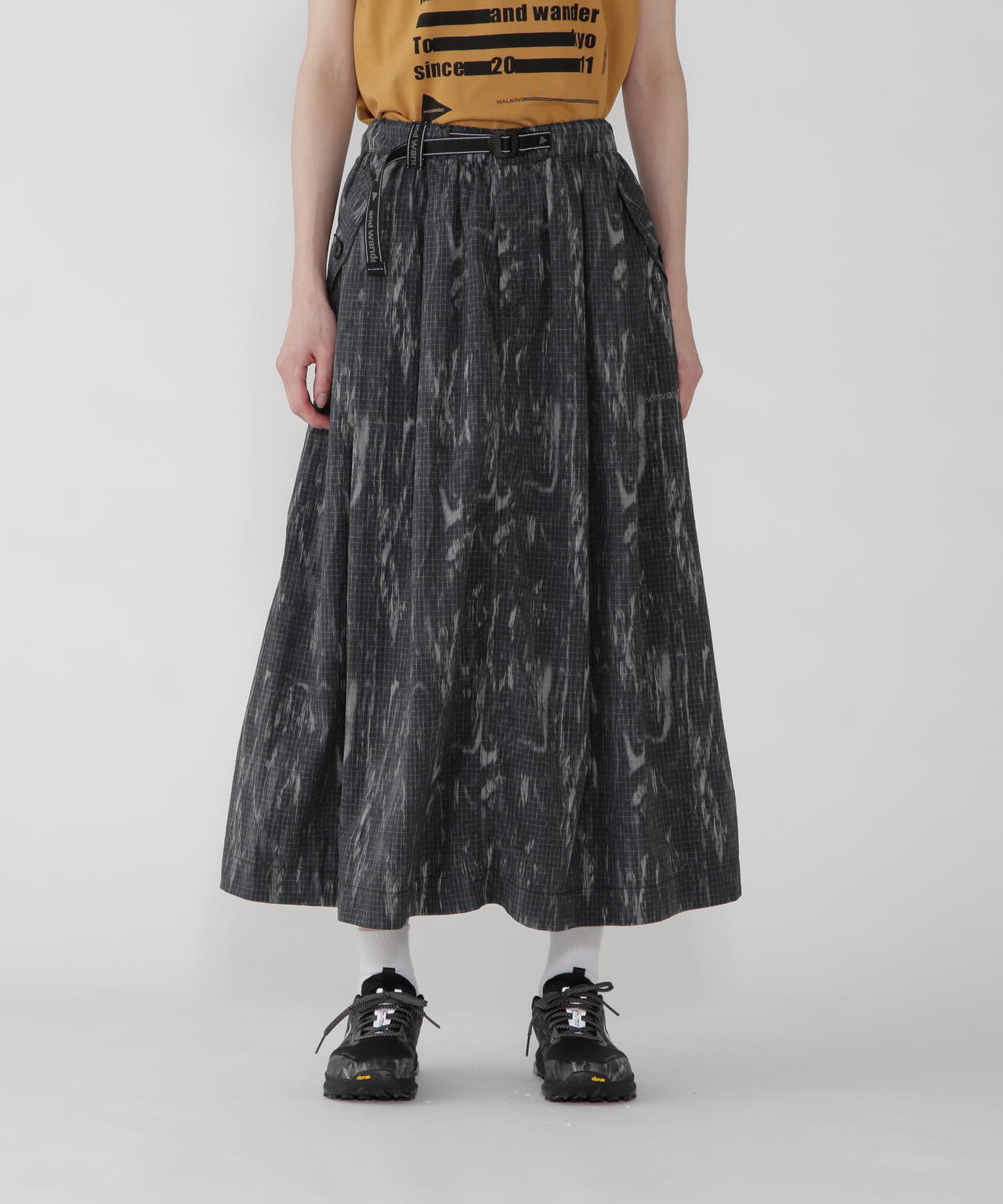 printed ripstop cargo skirt(W)