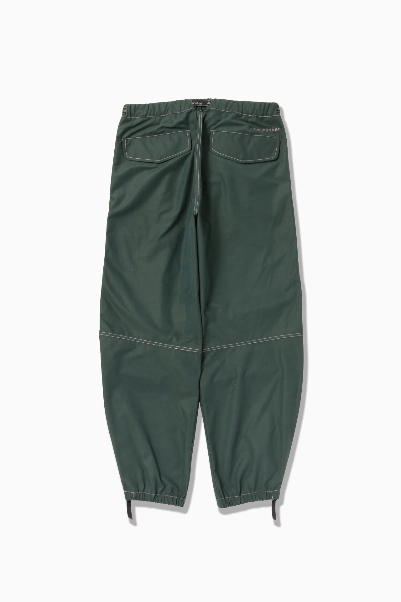 high count cloth side zip hem pants | and wander（アンドワンダー