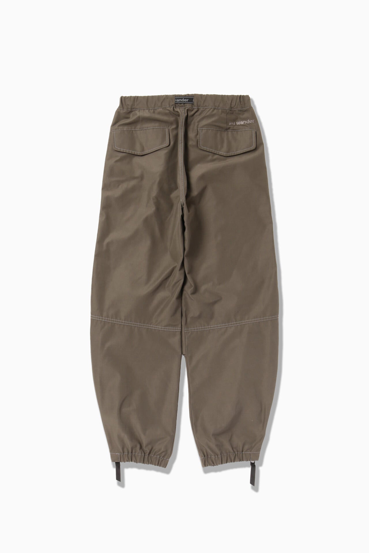 high count cloth side zip hem pants | and wander（アンドワンダー