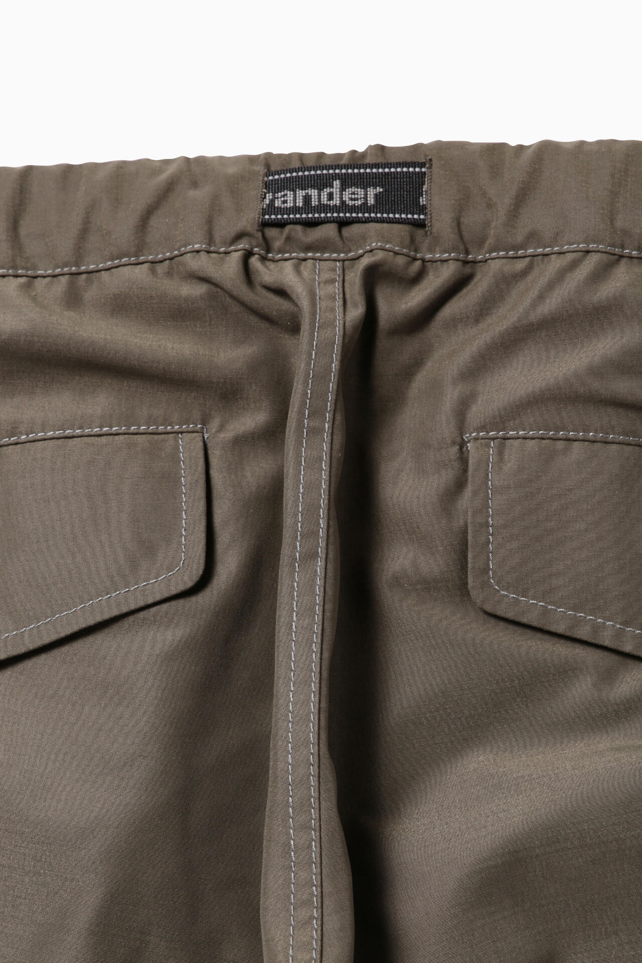 high count cloth side zip hem pants | and wander（アンドワンダー