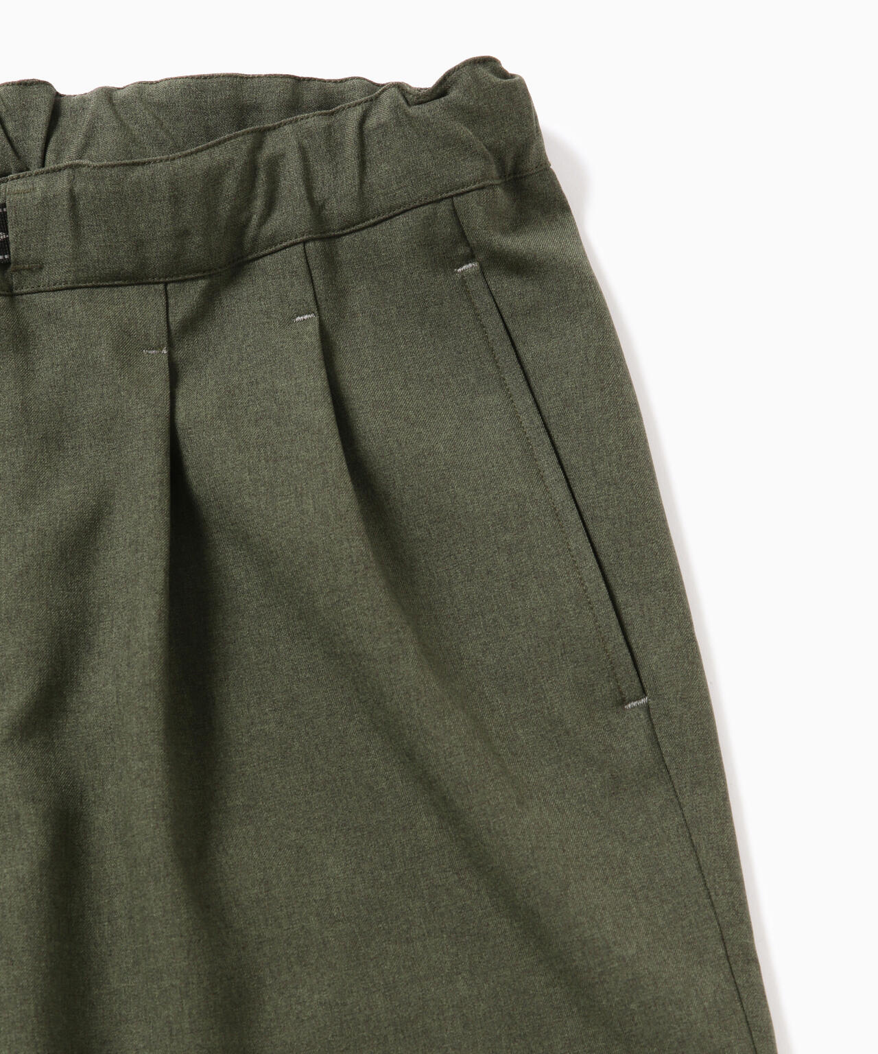 PE melange twill wide pants | and wander（アンドワンダー