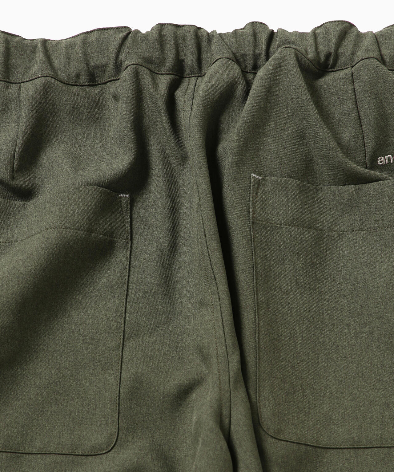PE melange twill wide pants | and wander（アンドワンダー