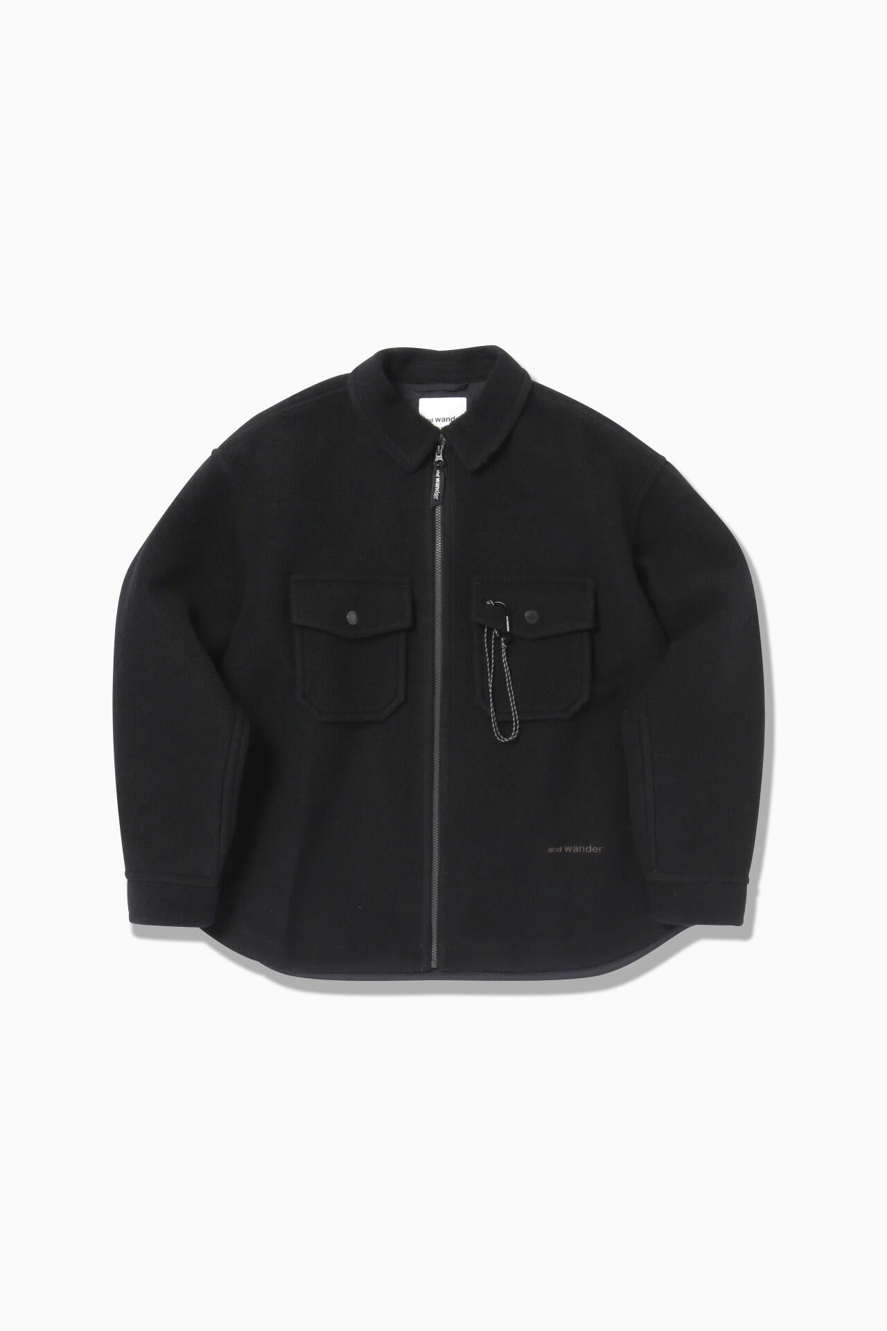 wool shaggy zip jacket | and wander（アンドワンダー） ｜【公式