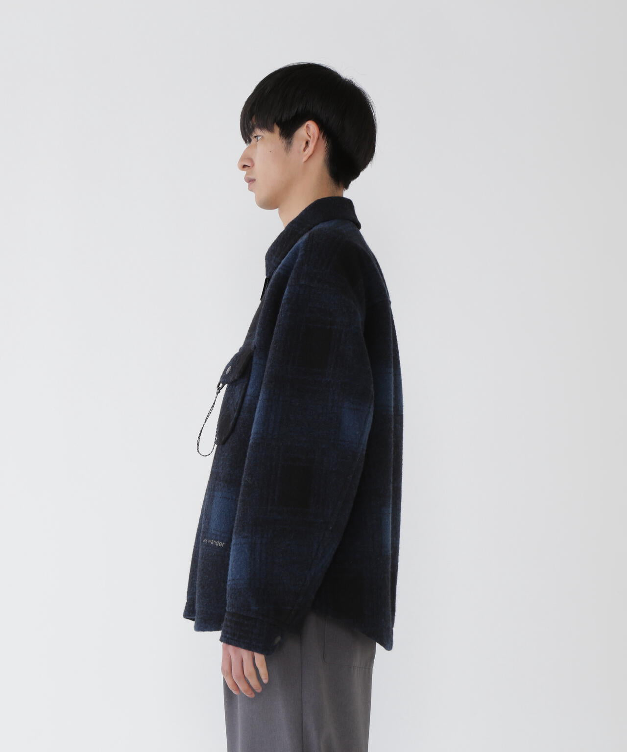 wool shaggy zip jacket | and wander（アンドワンダー） ｜【公式