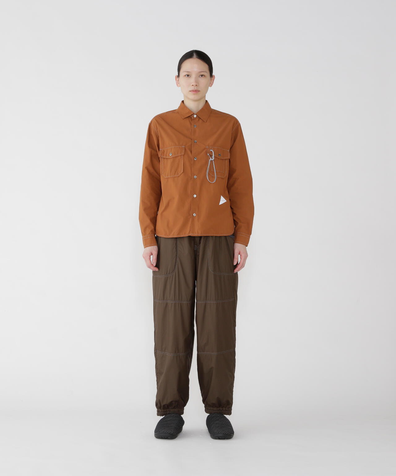 ちー　Danlow n0.001 45pieces Cotton Jersey Shoulder Strap Henley Neck Long Sleeve T-shirt