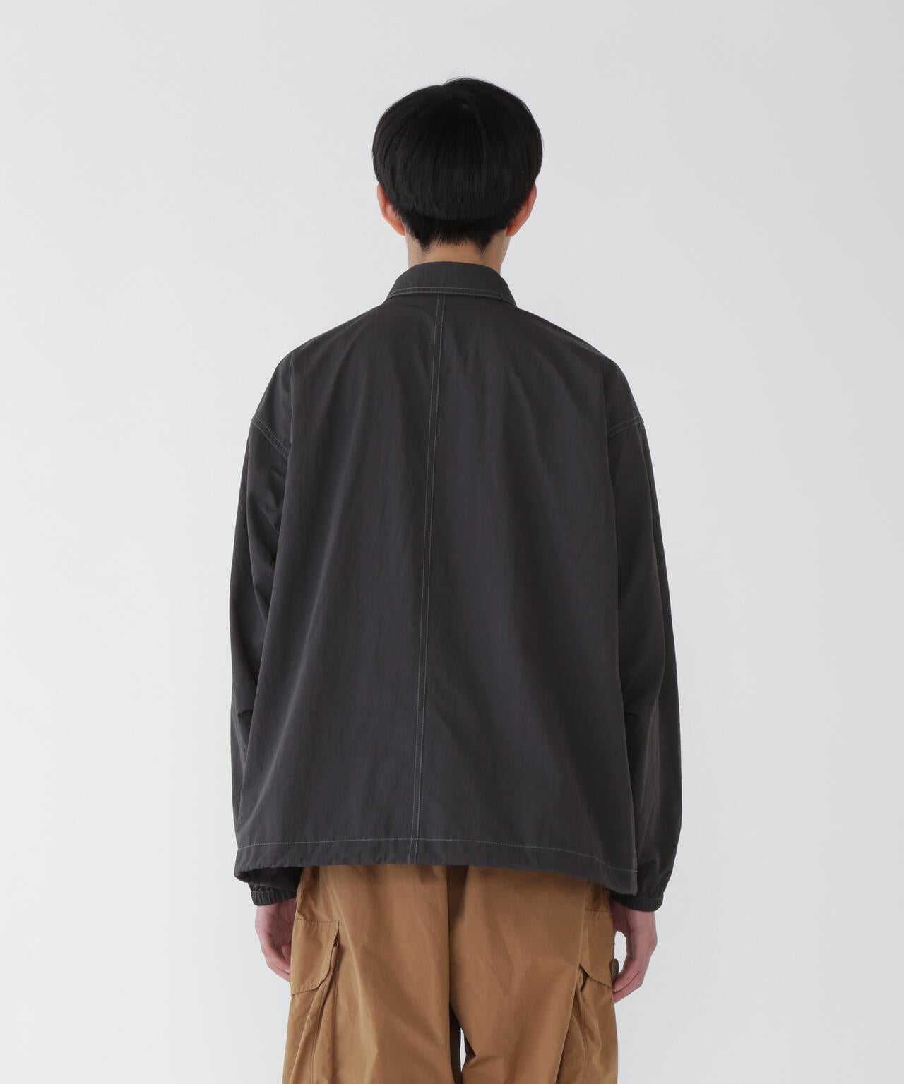 crinkled nylon shirts jacket | and wander（アンドワンダー