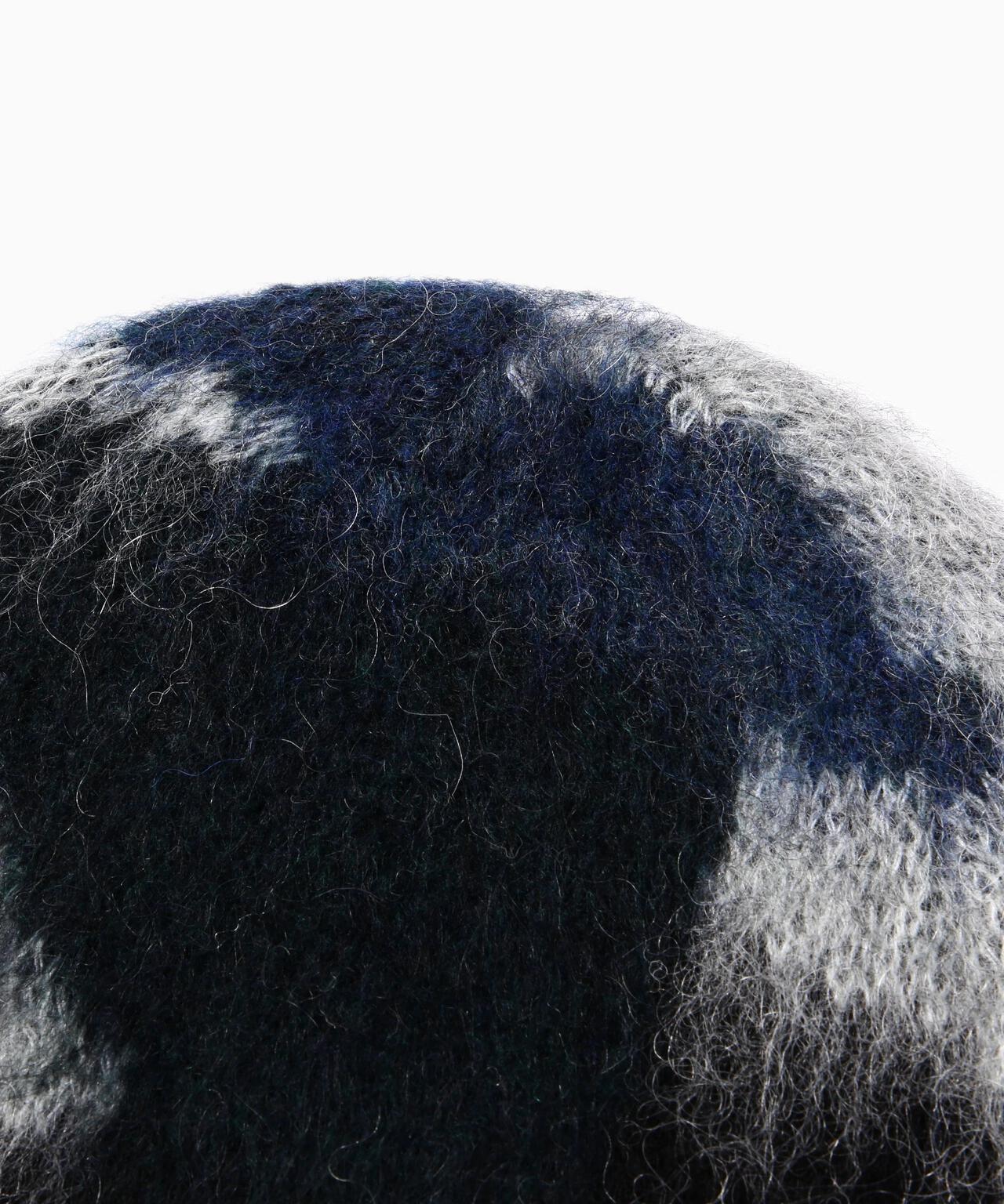 mix color shaggy knit cap