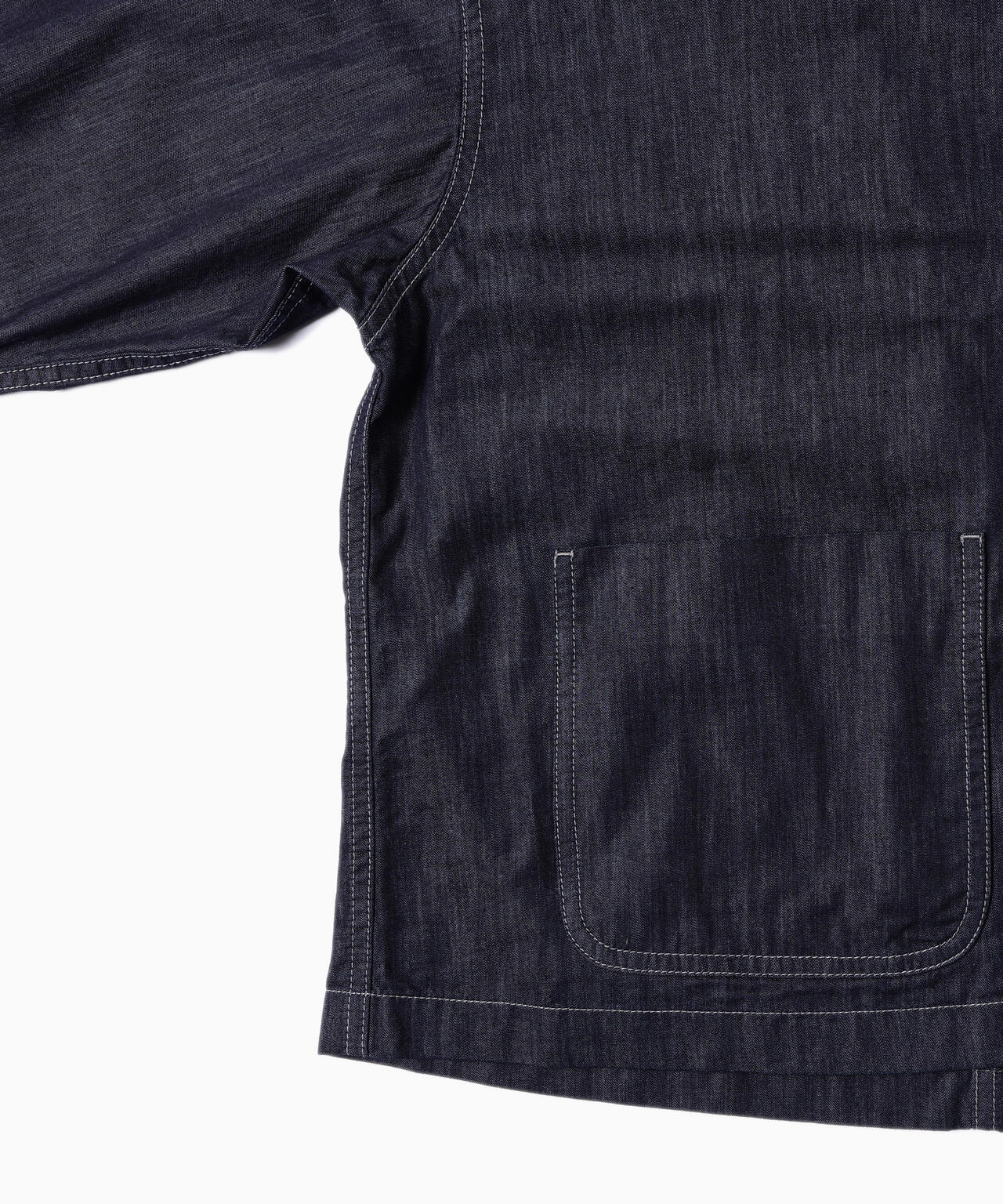dry easy denim shirts jacket | and wander（アンドワンダー