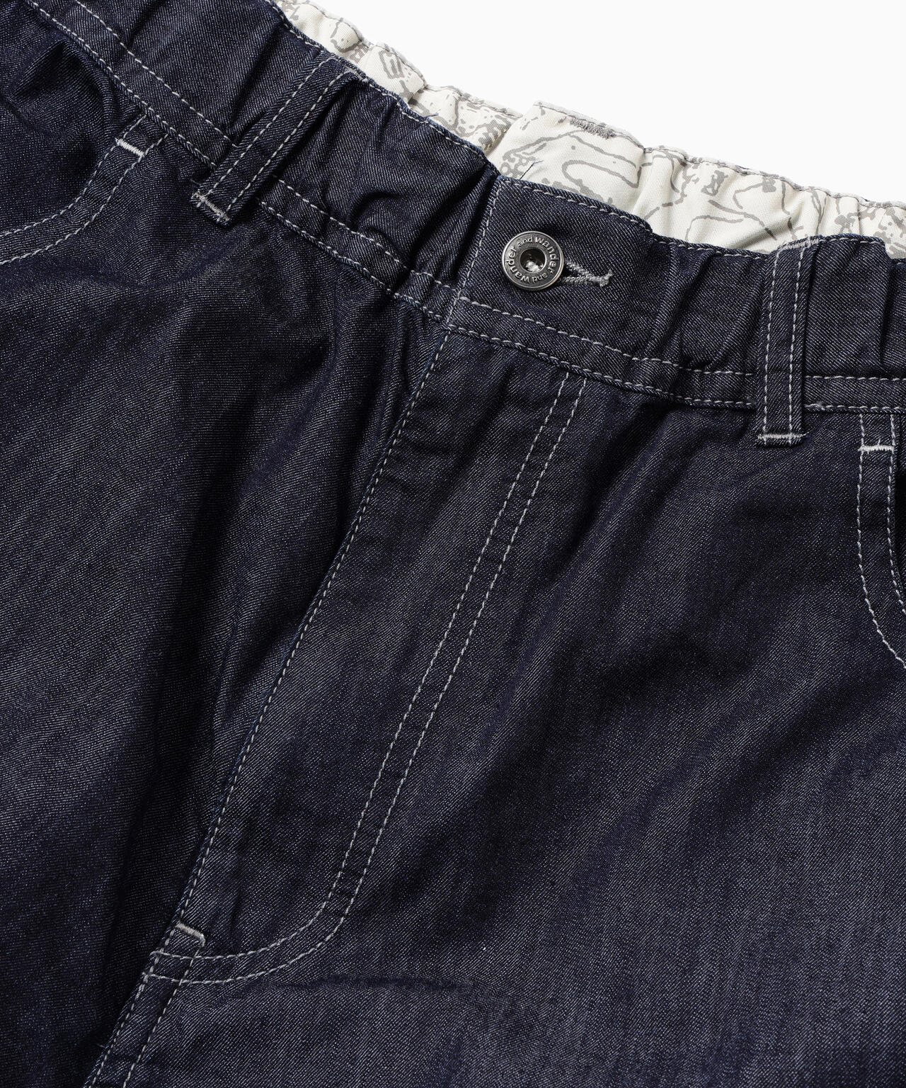 dry easy denim wide pants | and wander（アンドワンダー） ｜【公式