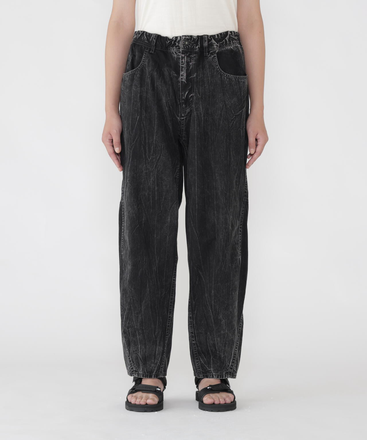 bleach twill wide pants | and wander（アンドワンダー） ｜【公式
