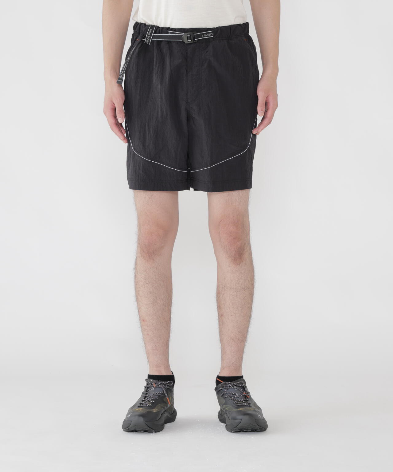 and wander × ROA コラボ ショートパンツ 黒 L(4) ROA × and wander ripstop wind short pants | and wander（アンド