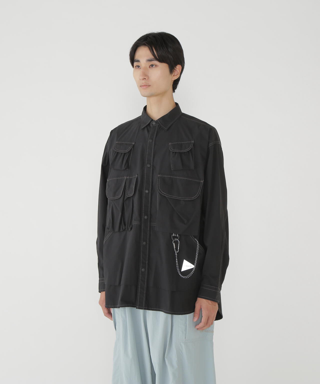 multi pocket LS shirt (M) | and wander（アンドワンダー） ｜【公式