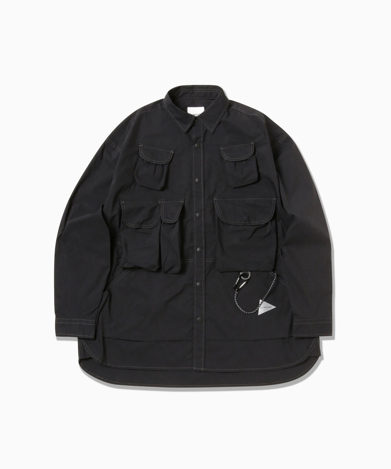 multi pocket LS shirt (M) | and wander（アンドワンダー） ｜【公式