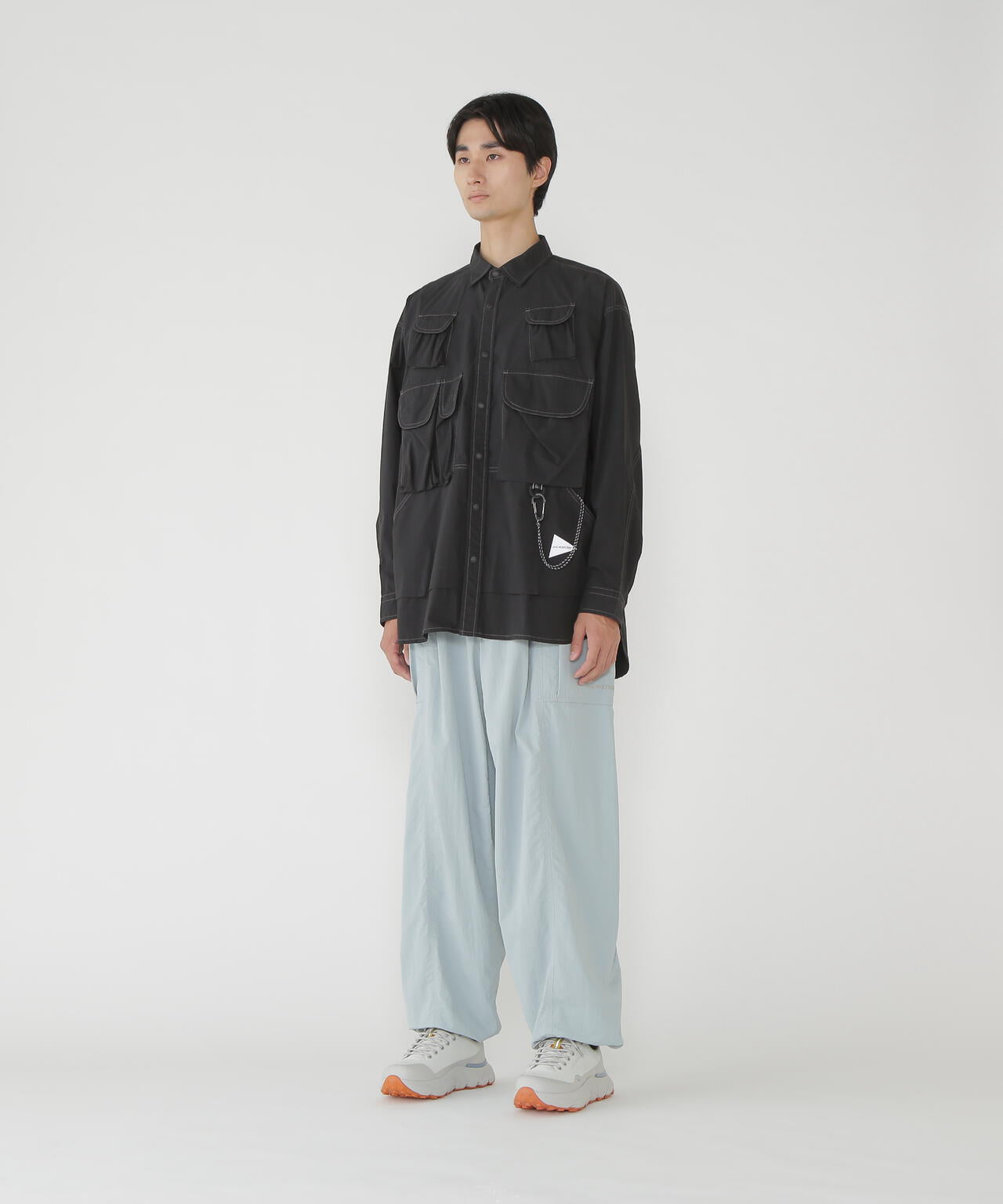 multi pocket LS shirt (M) | and wander（アンドワンダー） ｜【公式