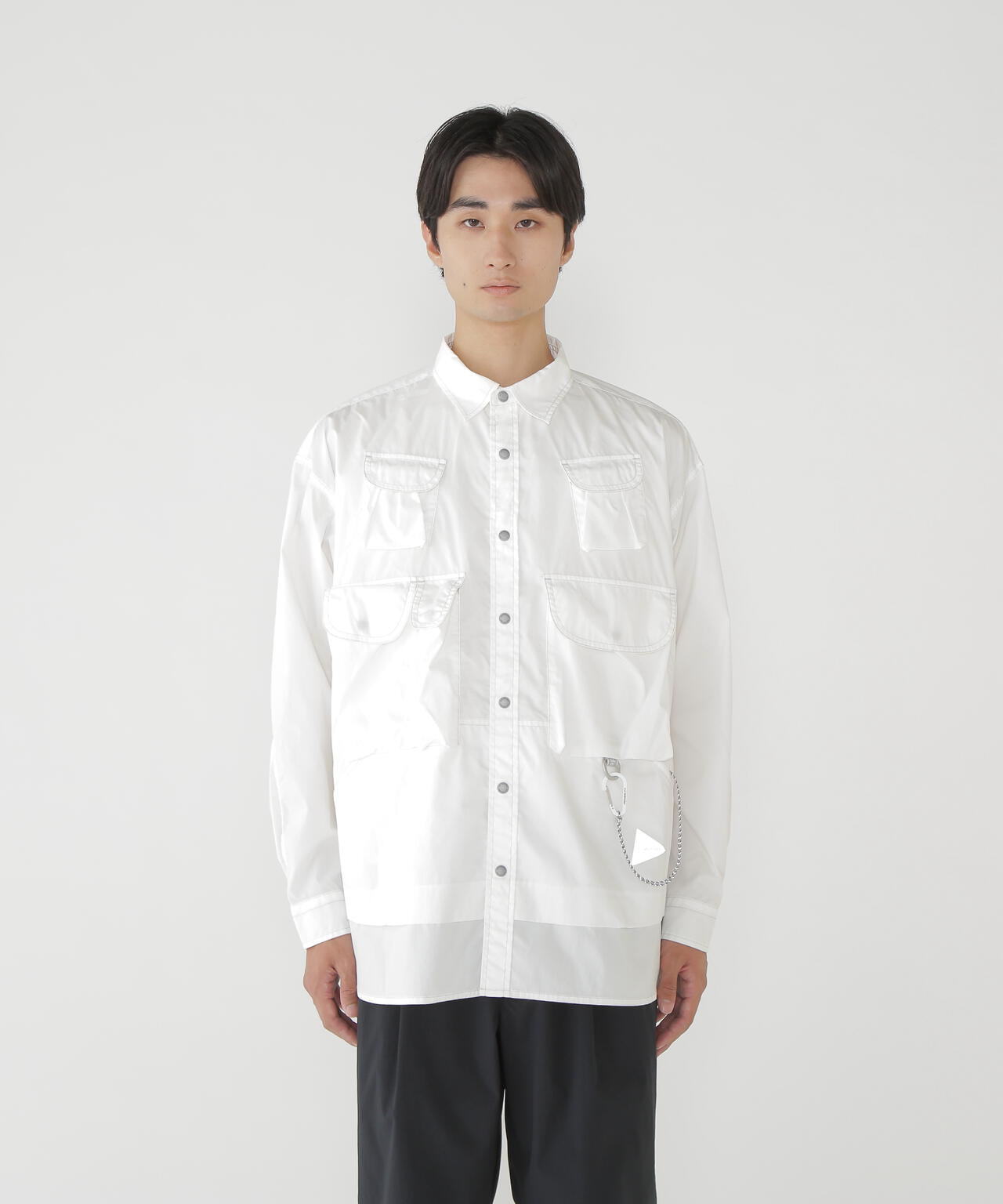 multi pocket LS shirt (M) | and wander（アンドワンダー） ｜【公式