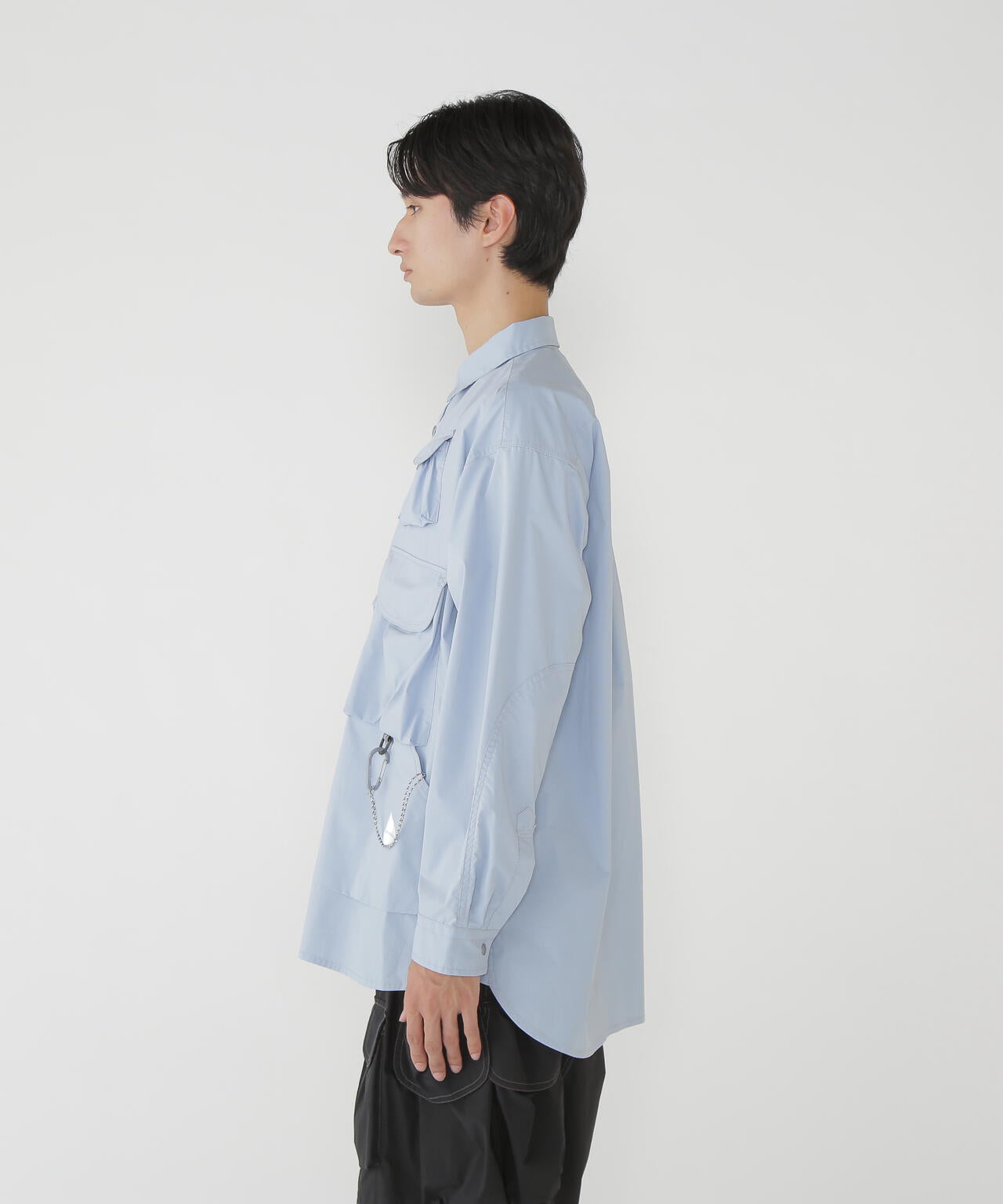 multi pocket LS shirt (M) | and wander（アンドワンダー） ｜【公式