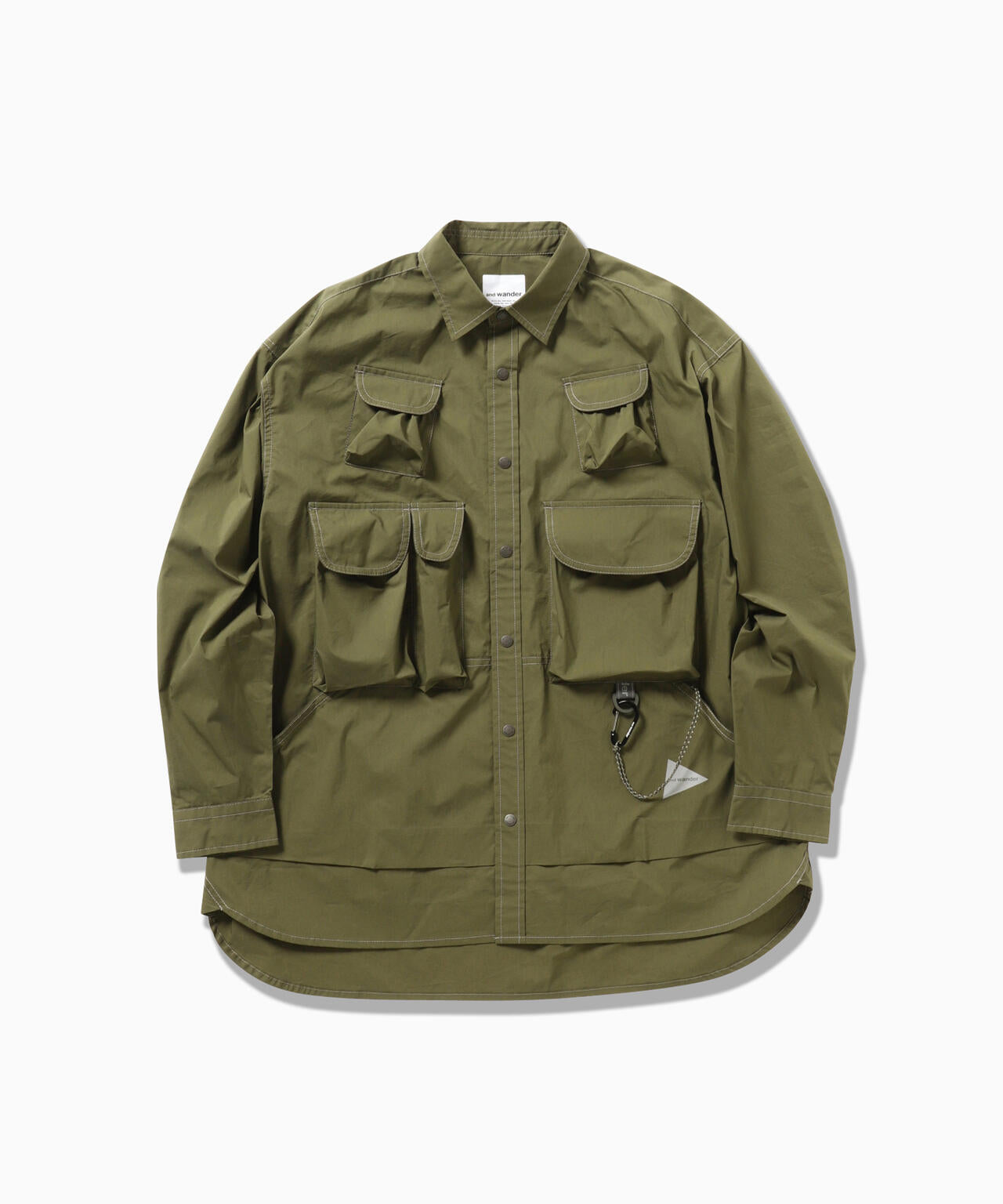 トップス and wander multi pocket LS shirt multi pocket LS shirt (M) | and wander（アンドワンダー） ｜【公式