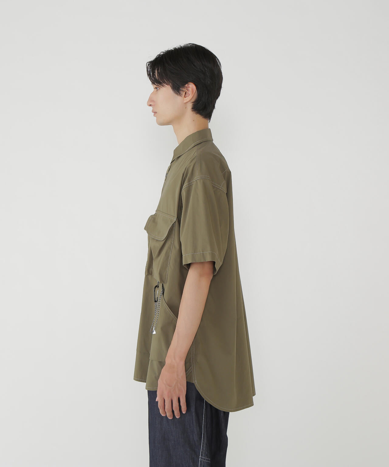 multi pocket SS shirt (M) | and wander（アンドワンダー） ｜【公式
