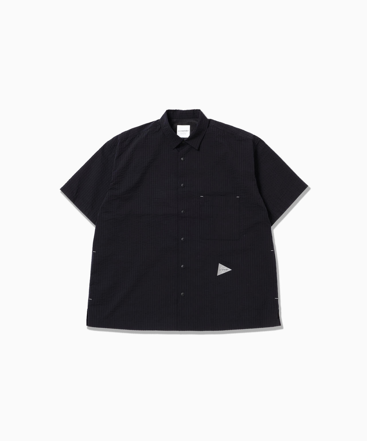 dry soft seersucker SS shirt | and wander（アンドワンダー
