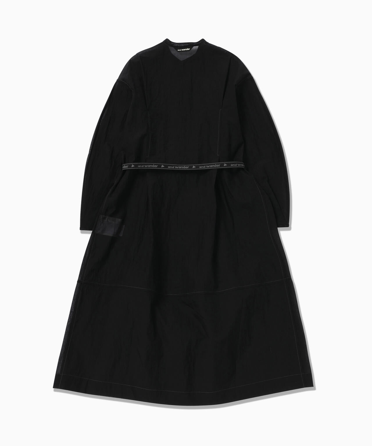 sheer ripstop long shirt (W) | and wander（アンドワンダー
