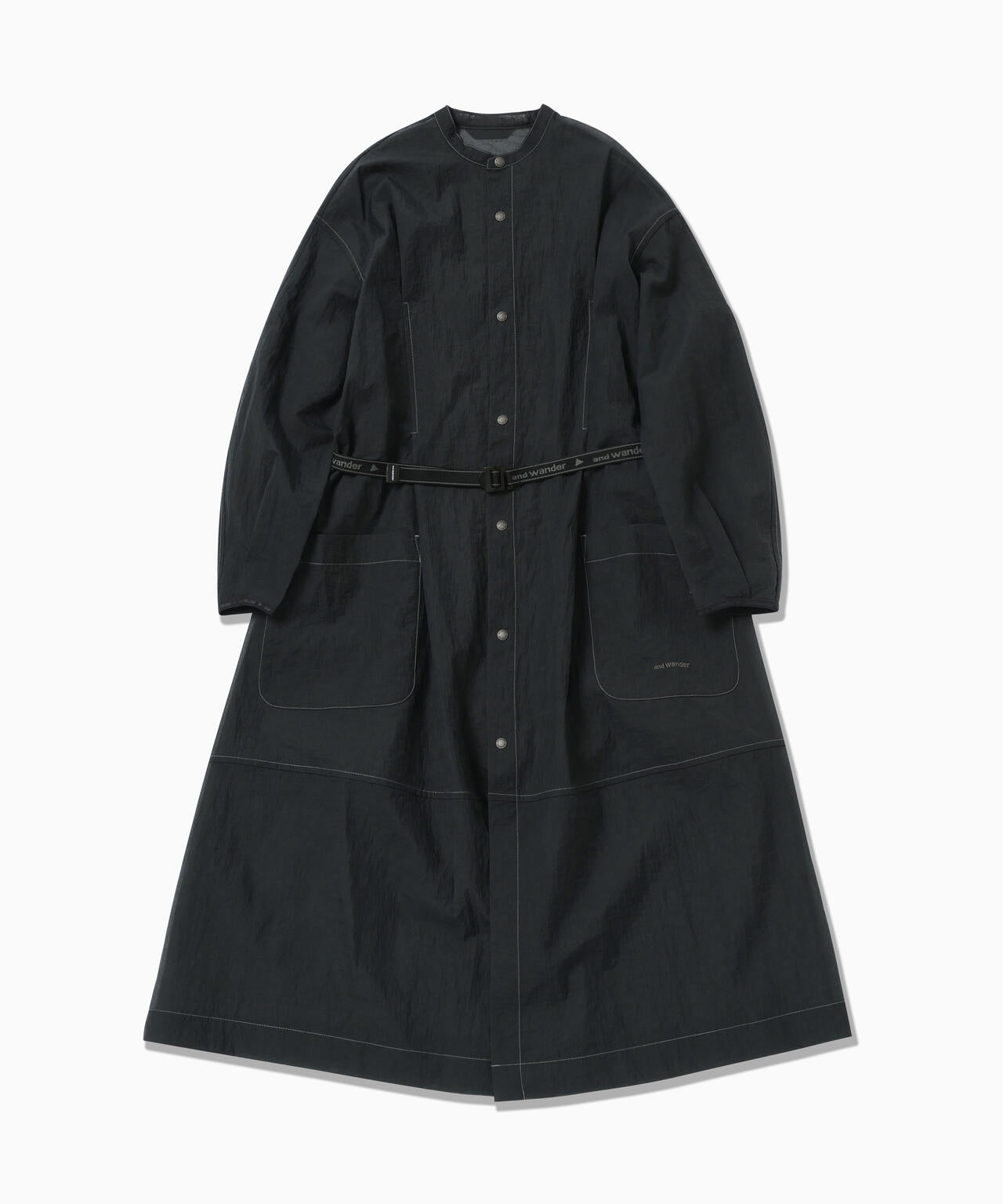 sheer ripstop long shirt (W) | and wander（アンドワンダー