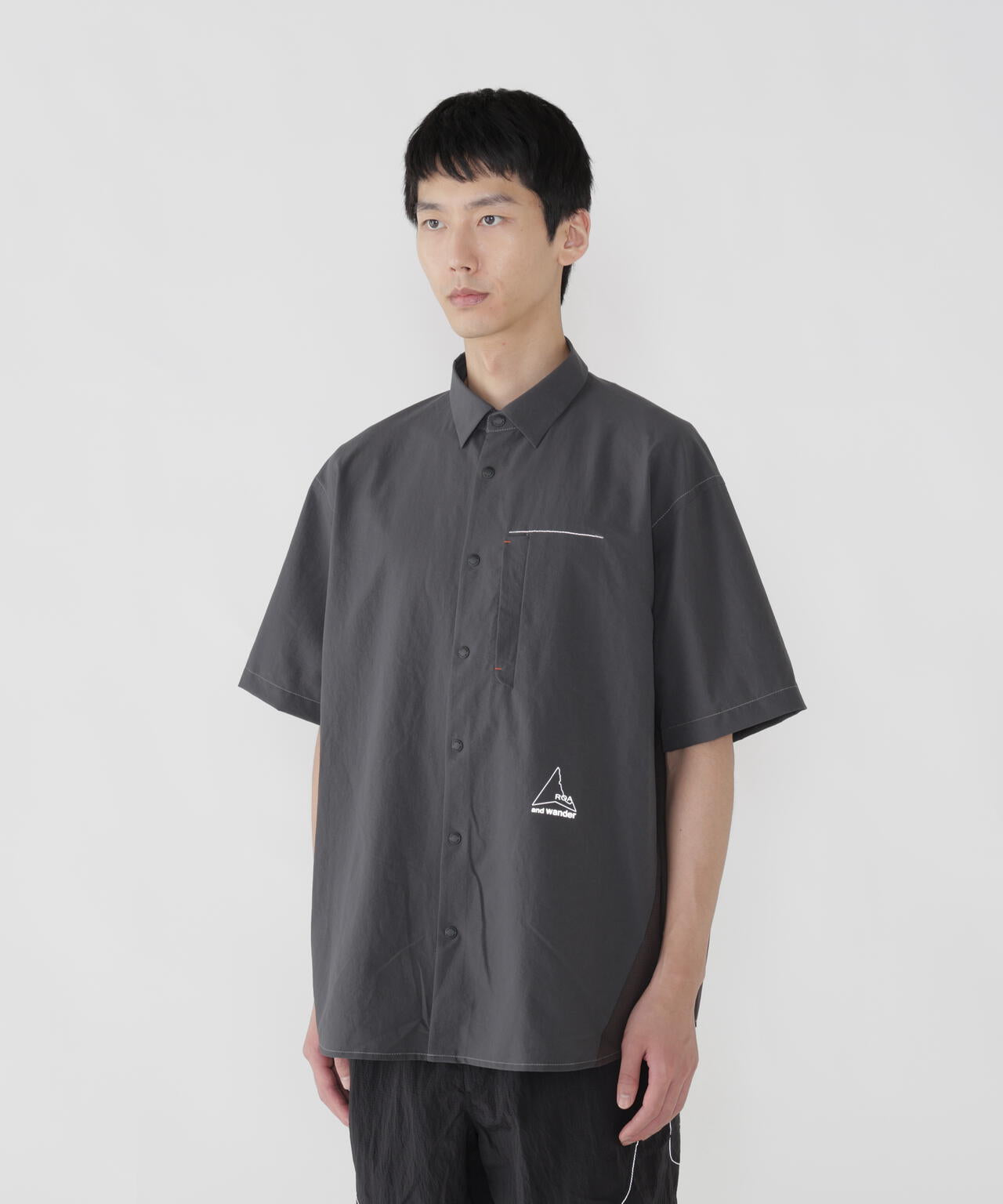 ROA × and wander breathable shirt | and wander（アンドワンダー
